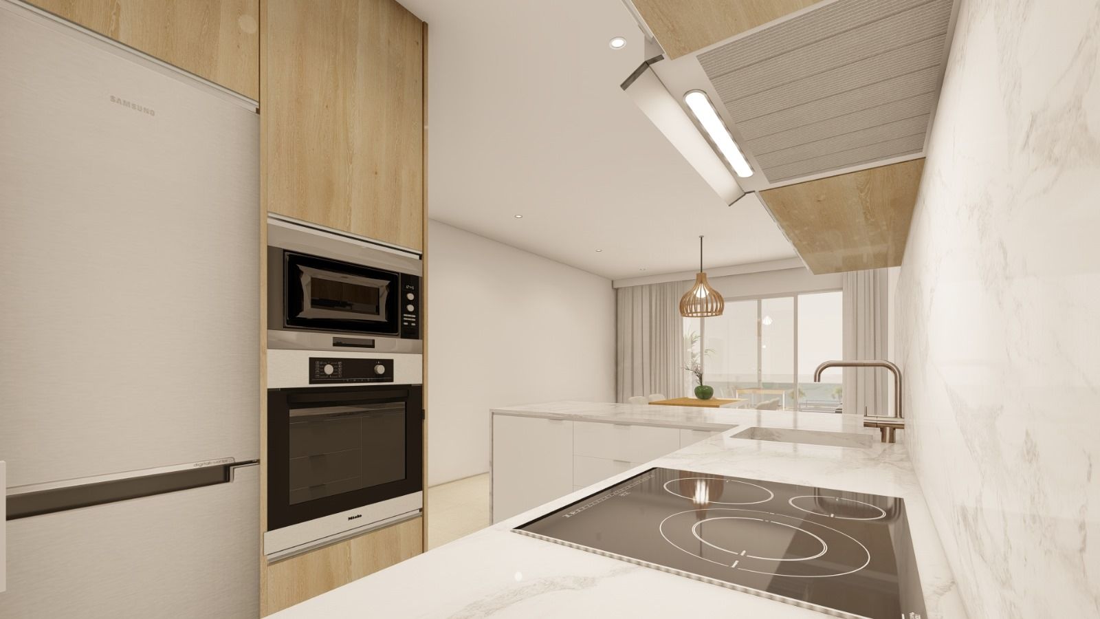 Kitchen area in penthouse, La Torre de la Horadada
