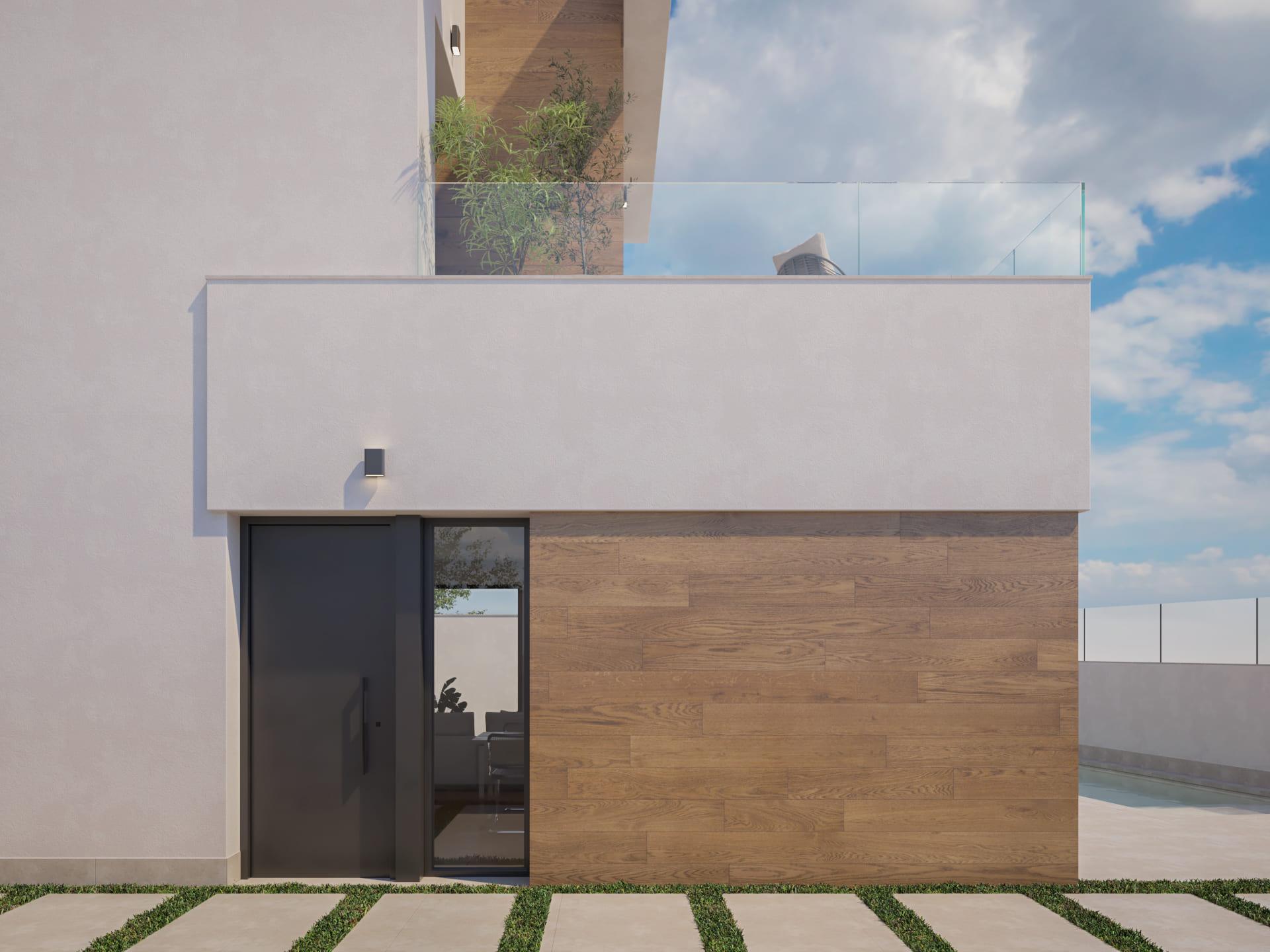 Rooftop solarium with open views over low-rise residential area, Lo Romero Golf