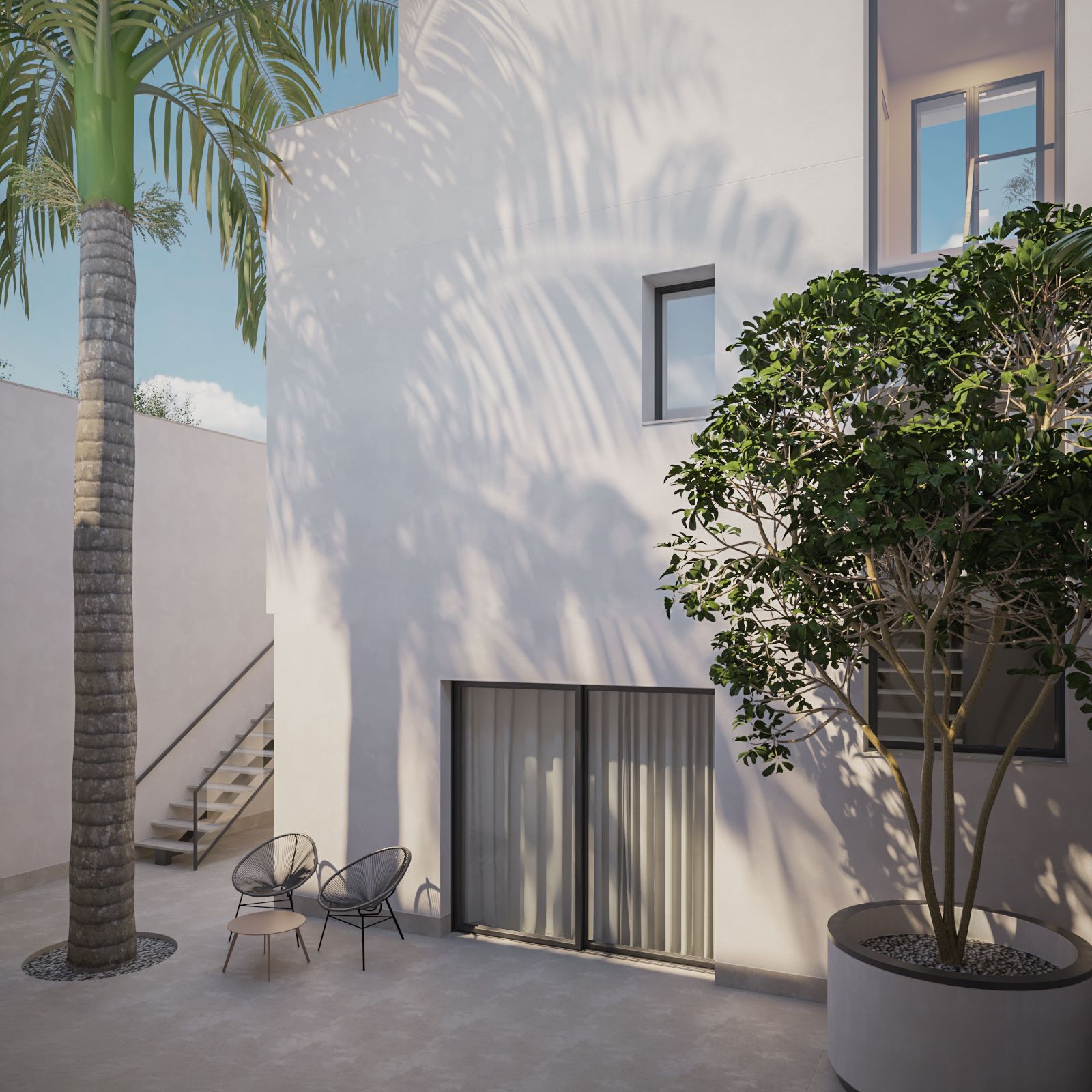 Main bedroom with built-in wardrobes in single-storey villa, Lo Romero Golf