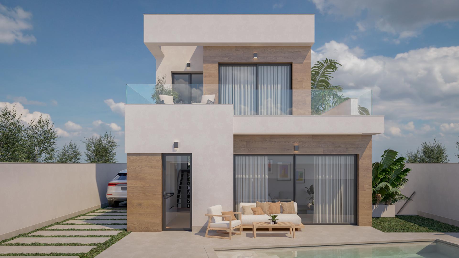 Second bedroom with built-in wardrobes in 2-bedroom villa, Lo Romero Golf, Pilar De La Horadada