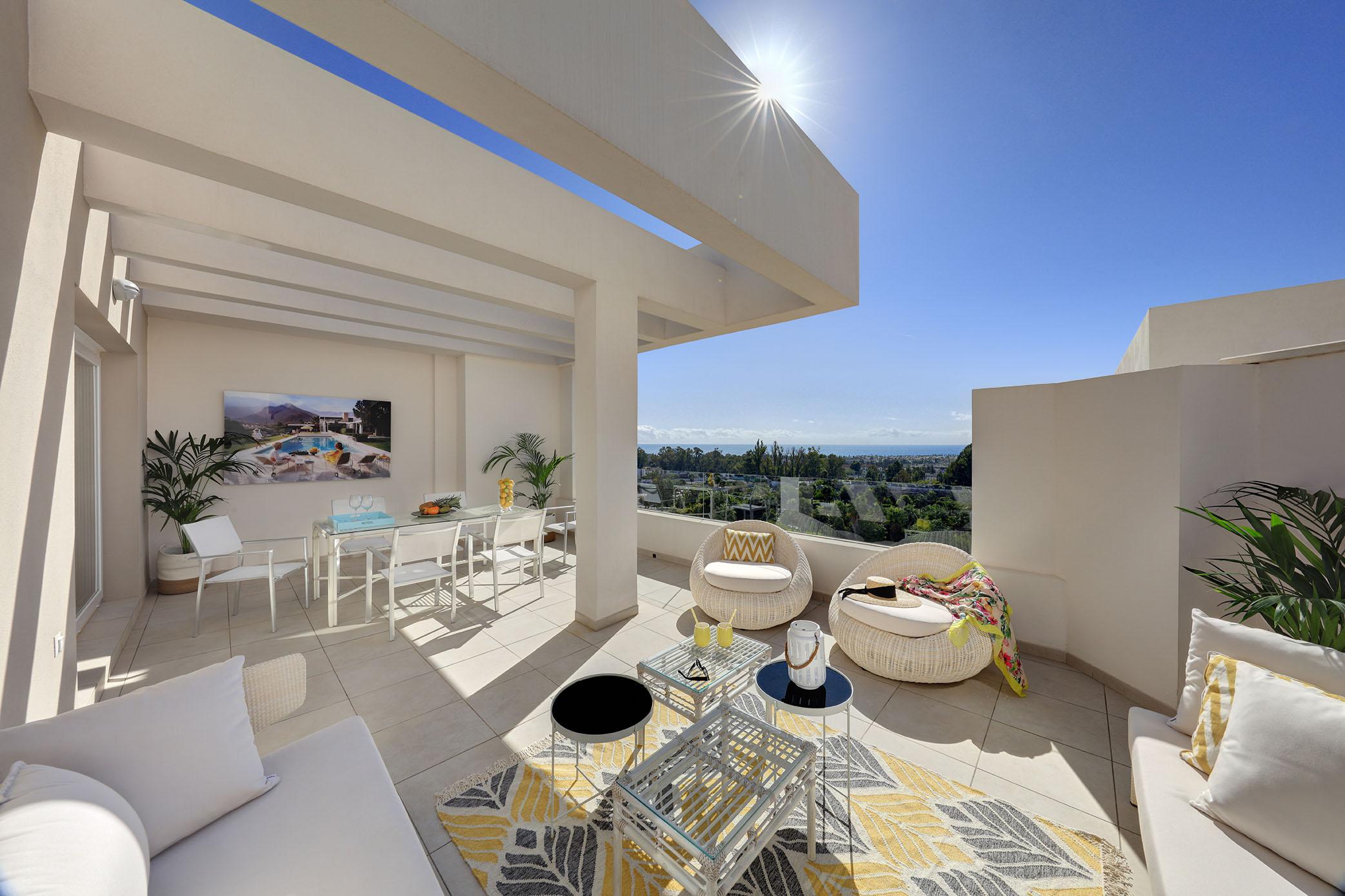 Lift interior serving four floors in new-build development, Rodeo Alto, Marbella