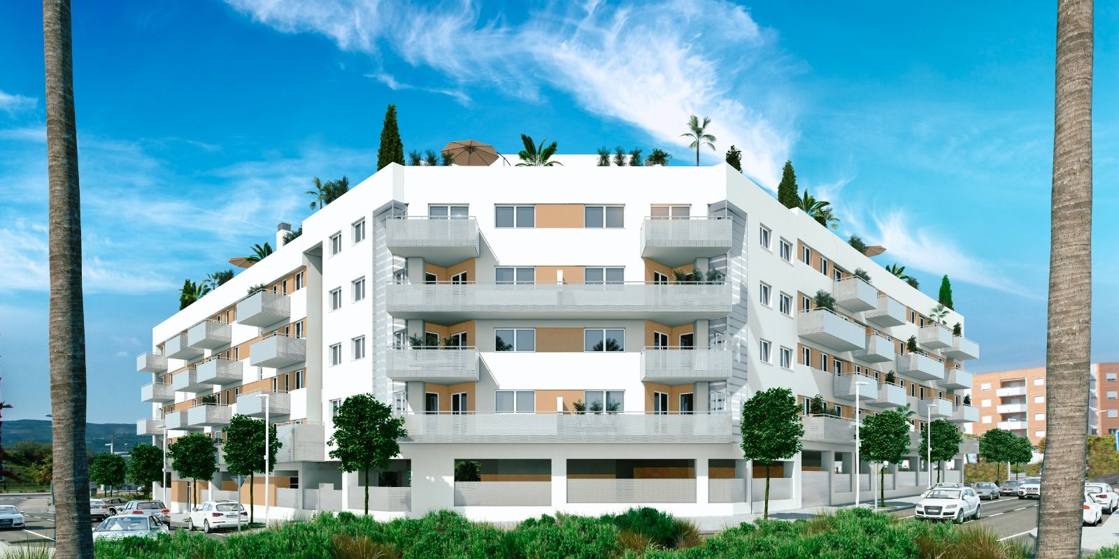 Allocated parking spaces in new-build development, Camino Viejo de Málaga, Vélez-Málaga
