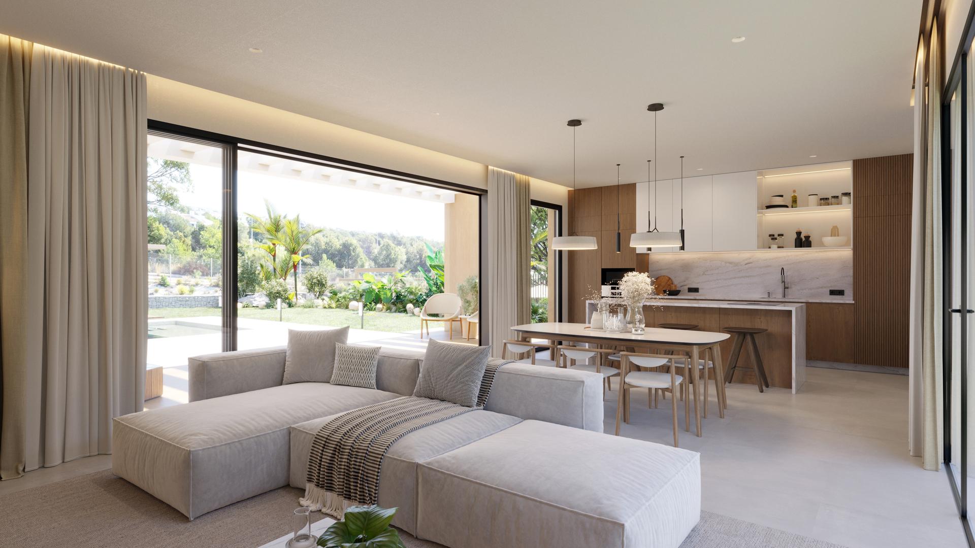 Kitchen worktops and integrated appliances in new-build villa, Seascape Resort, Finestrat