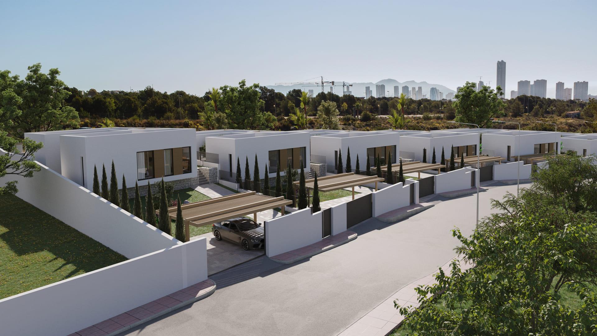 Communal landscaped area within gated Seascape Resort, Finestrat