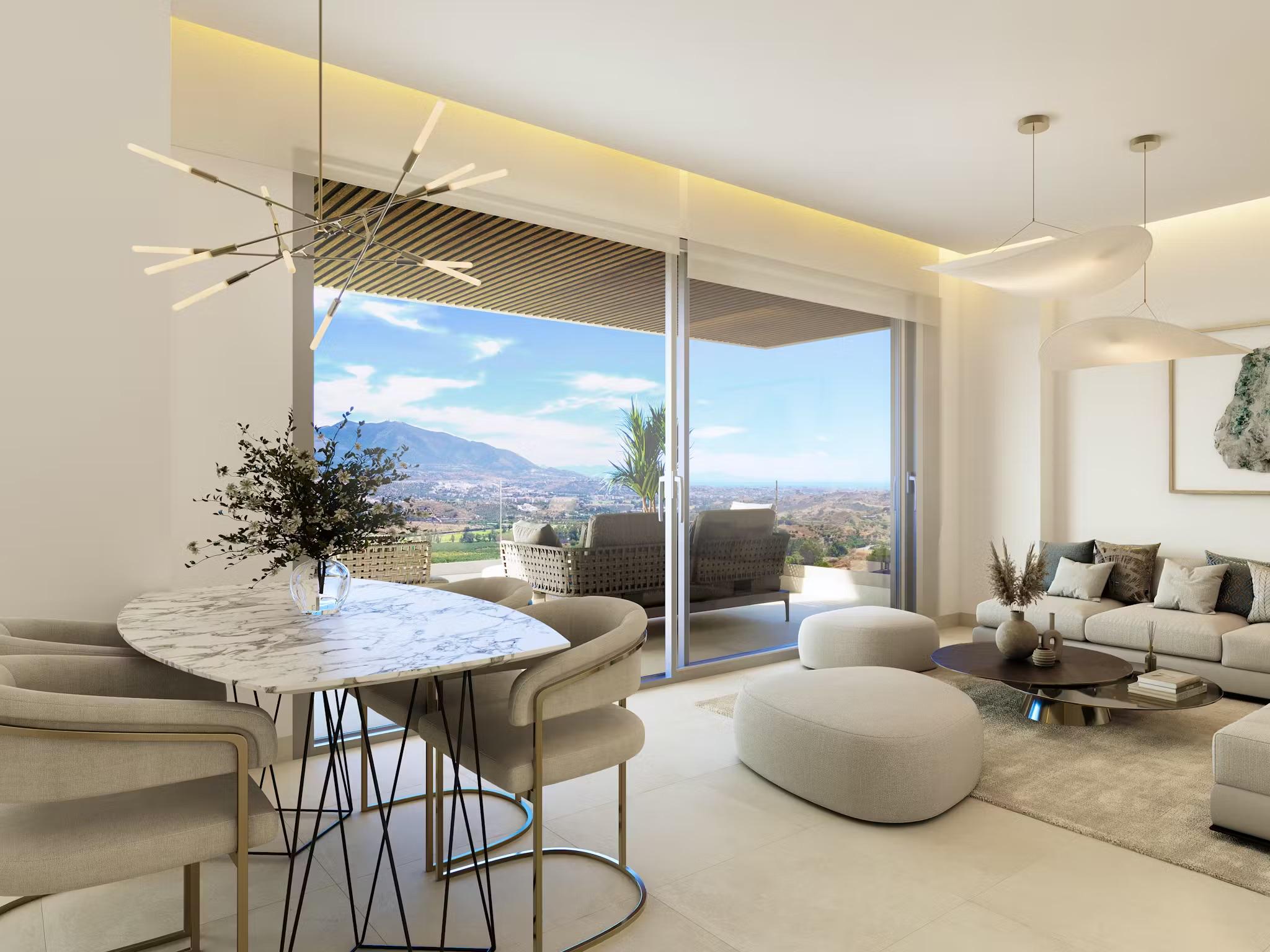 Private solarium on upper level of penthouse, La Cala Golf, Mijas