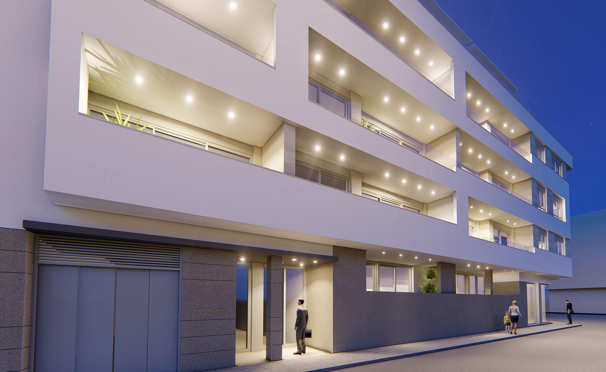 Living area with terrace access in 1-bedroom new-build apartment, Estación de Autobuses