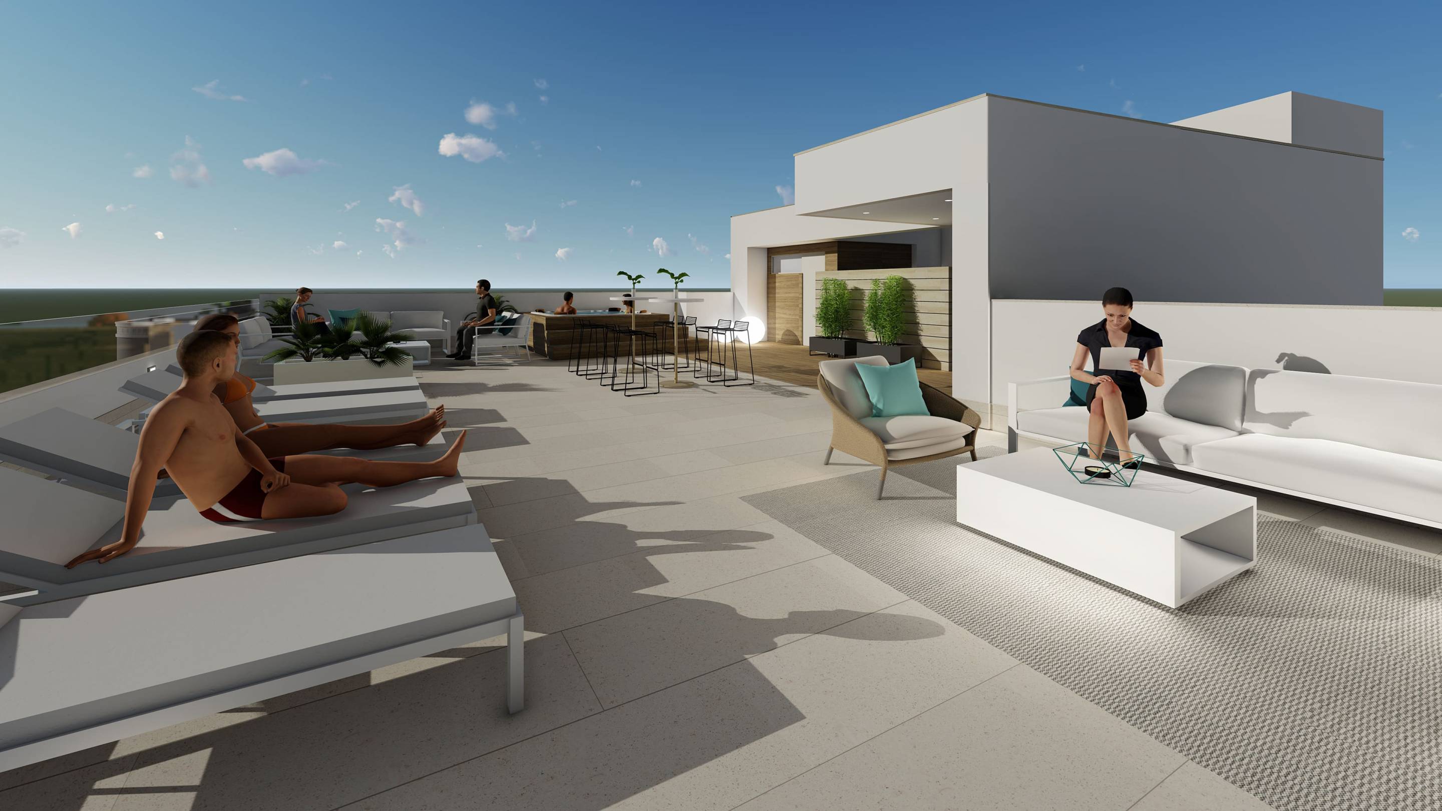 Second view of living area in new-build apartment, Estación de Autobuses, Torrevieja