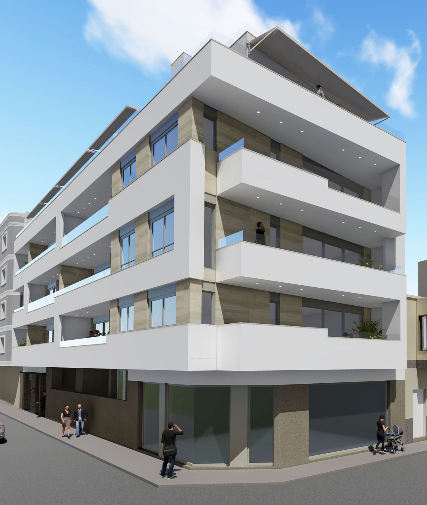Private terrace with views from 2nd-floor apartment, Estación de Autobuses, Torrevieja