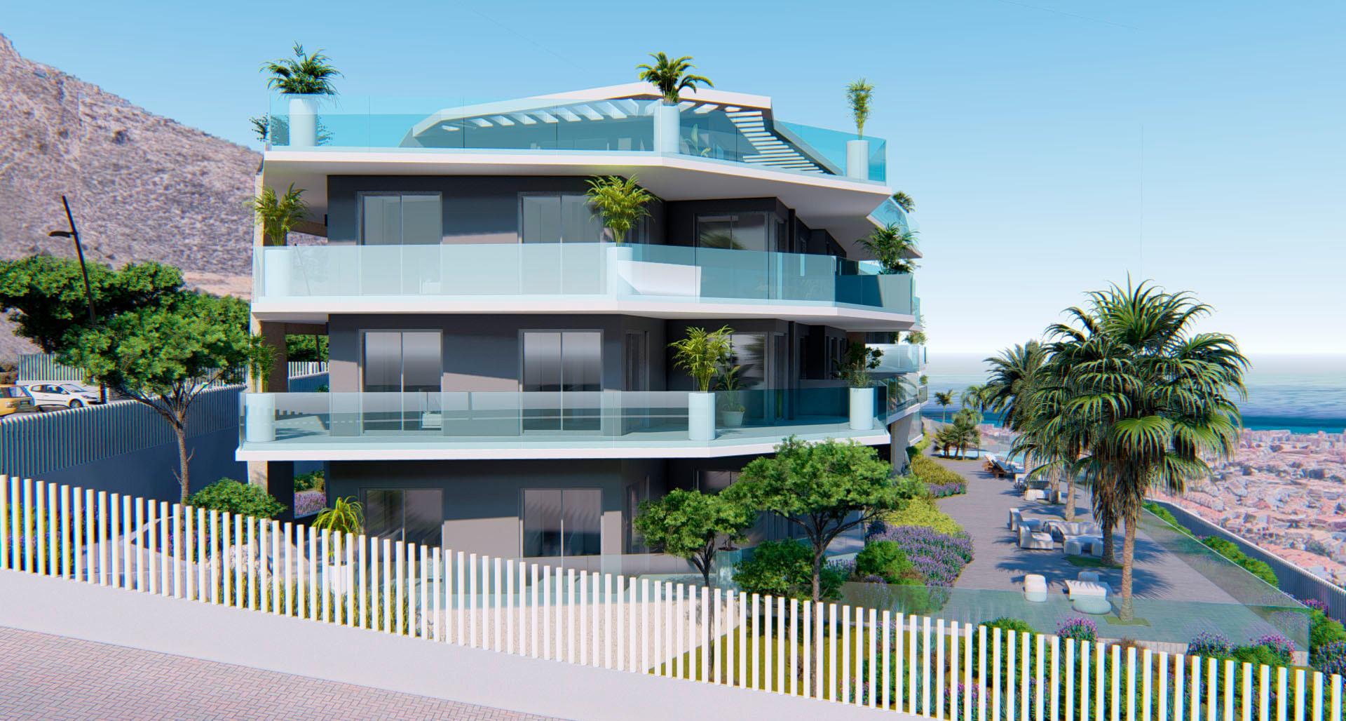 Living room seating area in new-build apartment, Montealto, Benalmádena