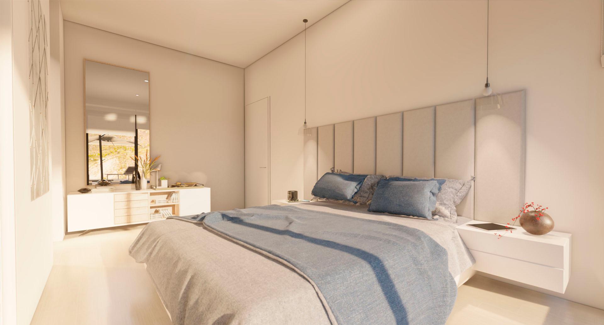 Fitted kitchen with integrated appliances in new-build apartment, Montealto, Benalmádena