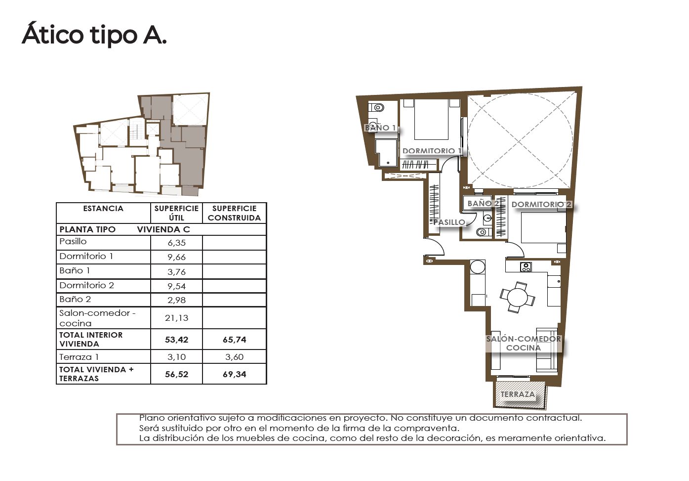 Floor plan showing the solarium level of the penthouse