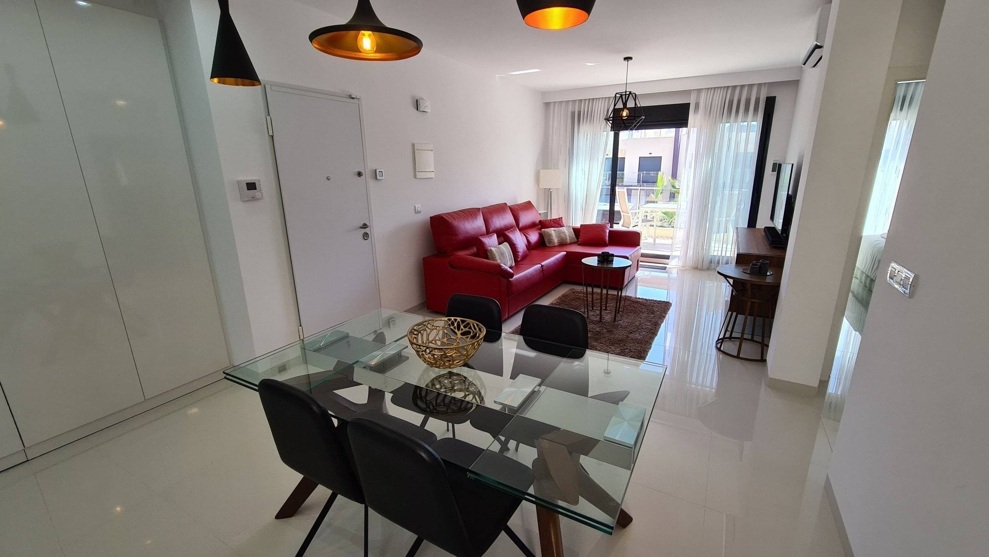 Parking area within bungalow complex, La Torre de la Horadada