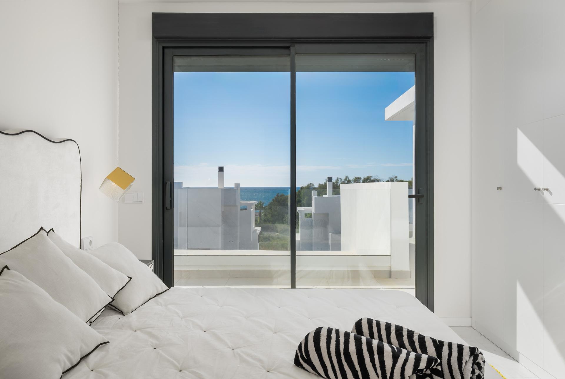 Floor plan of 3-bedroom penthouse on second floor, Arroyo Vaquero