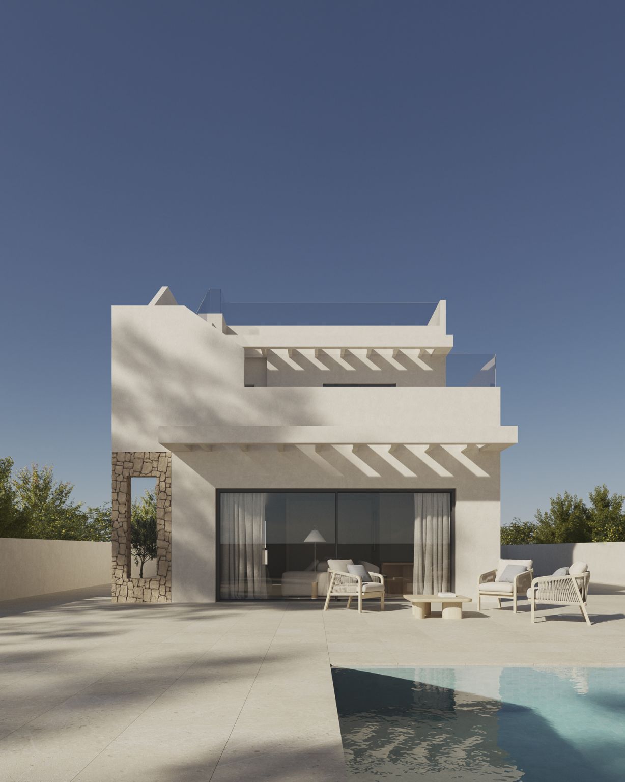 Outdoor area adjoining ground-floor villa, La Alberca, La Nucía