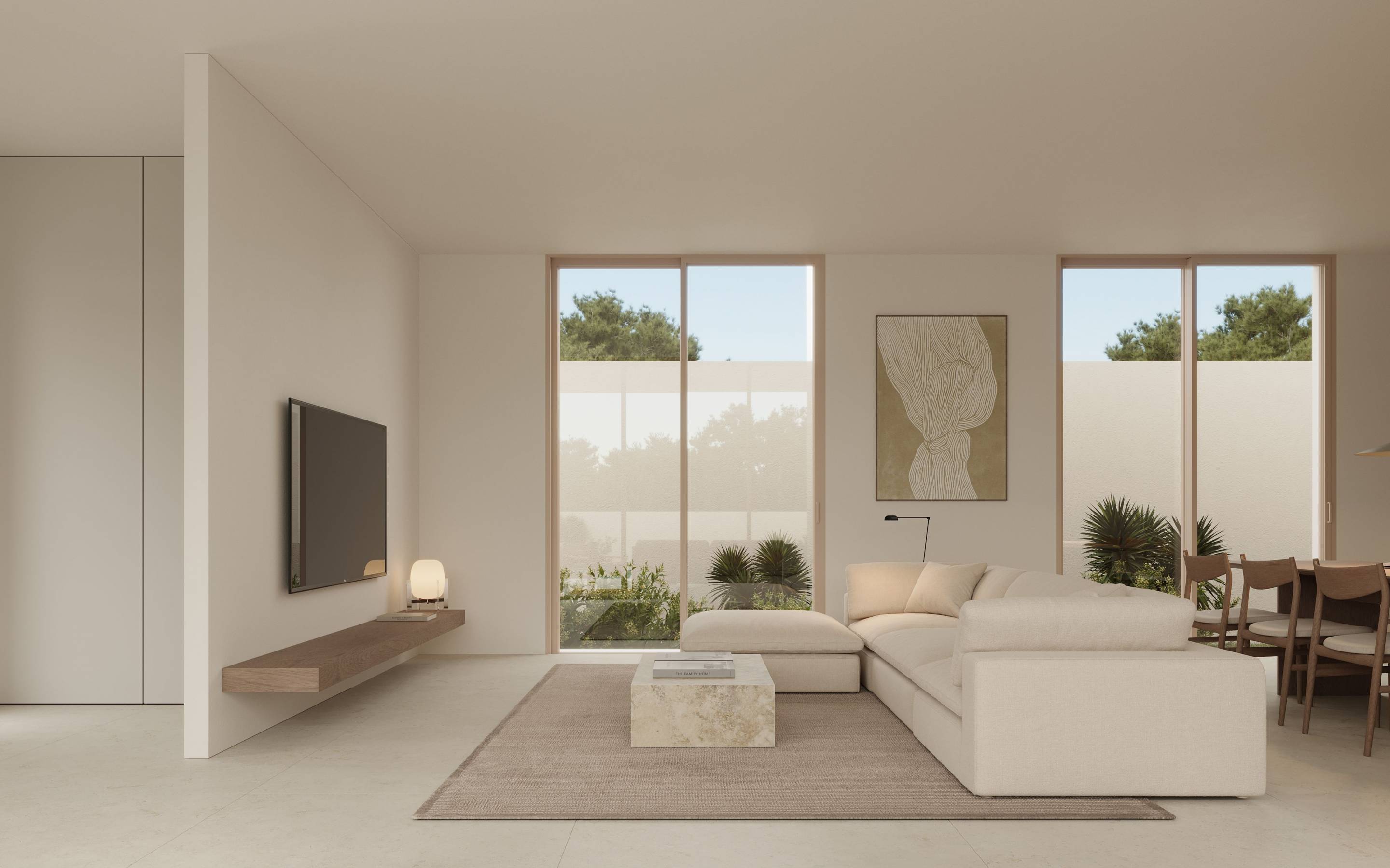 Private pool and surrounding garden in new-build villa, Pla de Cantal, Polop