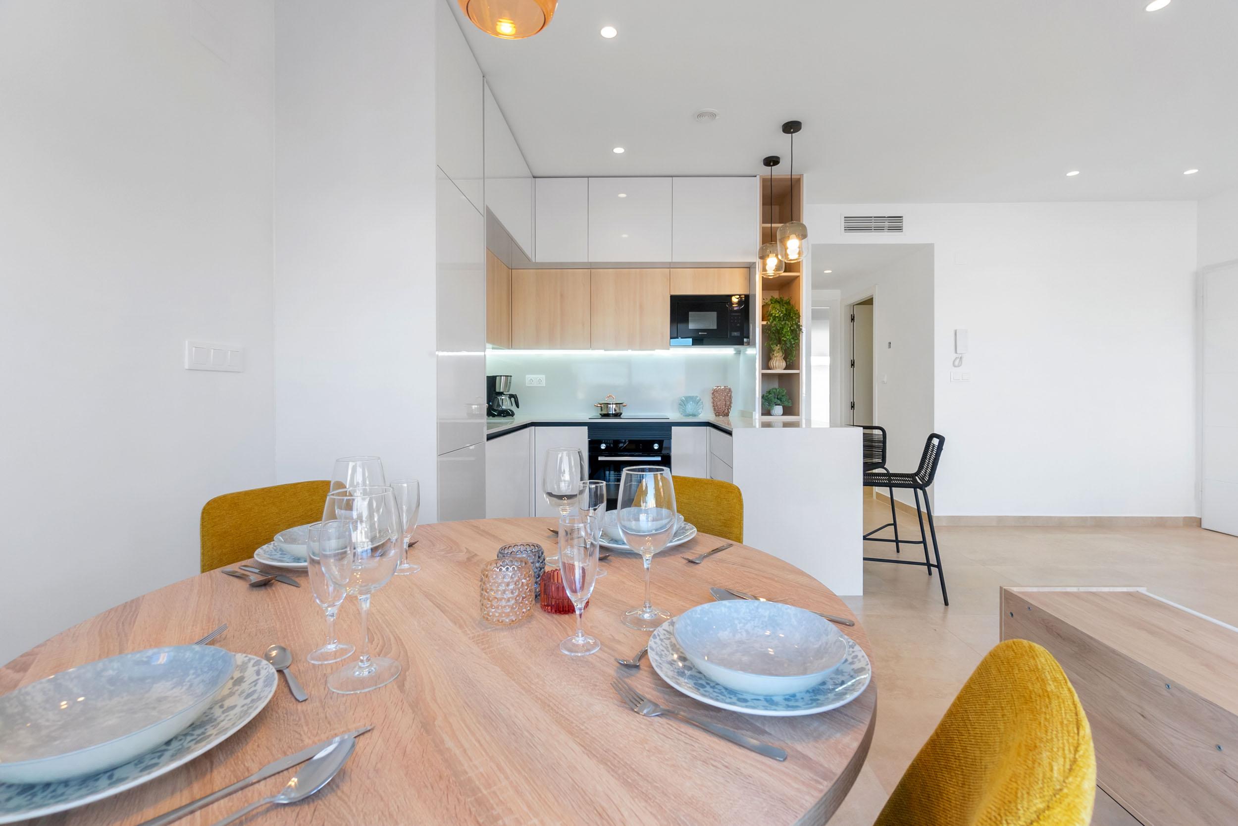 Kitchen worktop and fitted appliances, new-build bungalow, Lago Jardín, Torrevieja