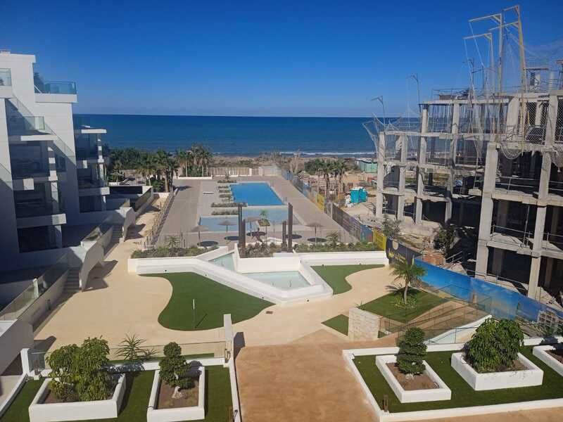 Road frontage of new-build development, L'Almadrava-L'Estanyò, Denia