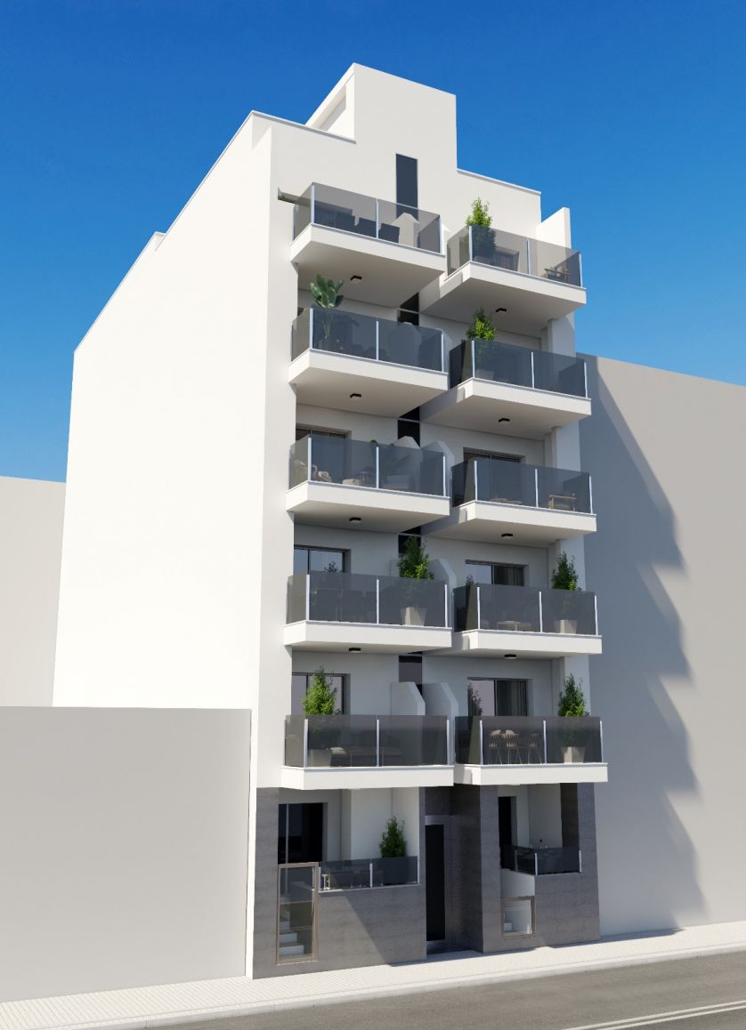 Entrance lobby with lift access in new-build apartment building, Playa del Cura, Torrevieja