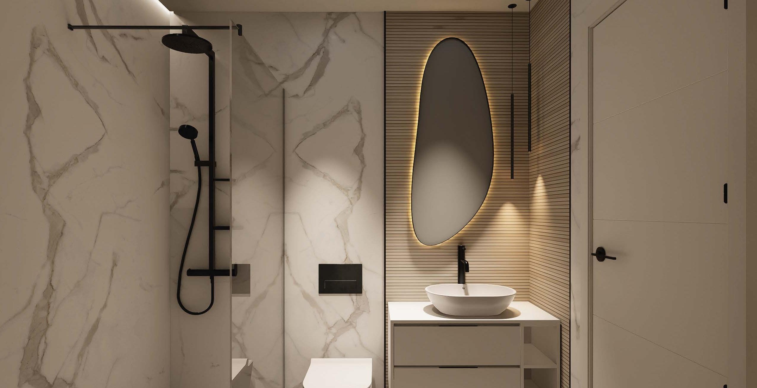 Main bathroom in new-build apartment, Zona Pueblo, Pilar De La Horadada