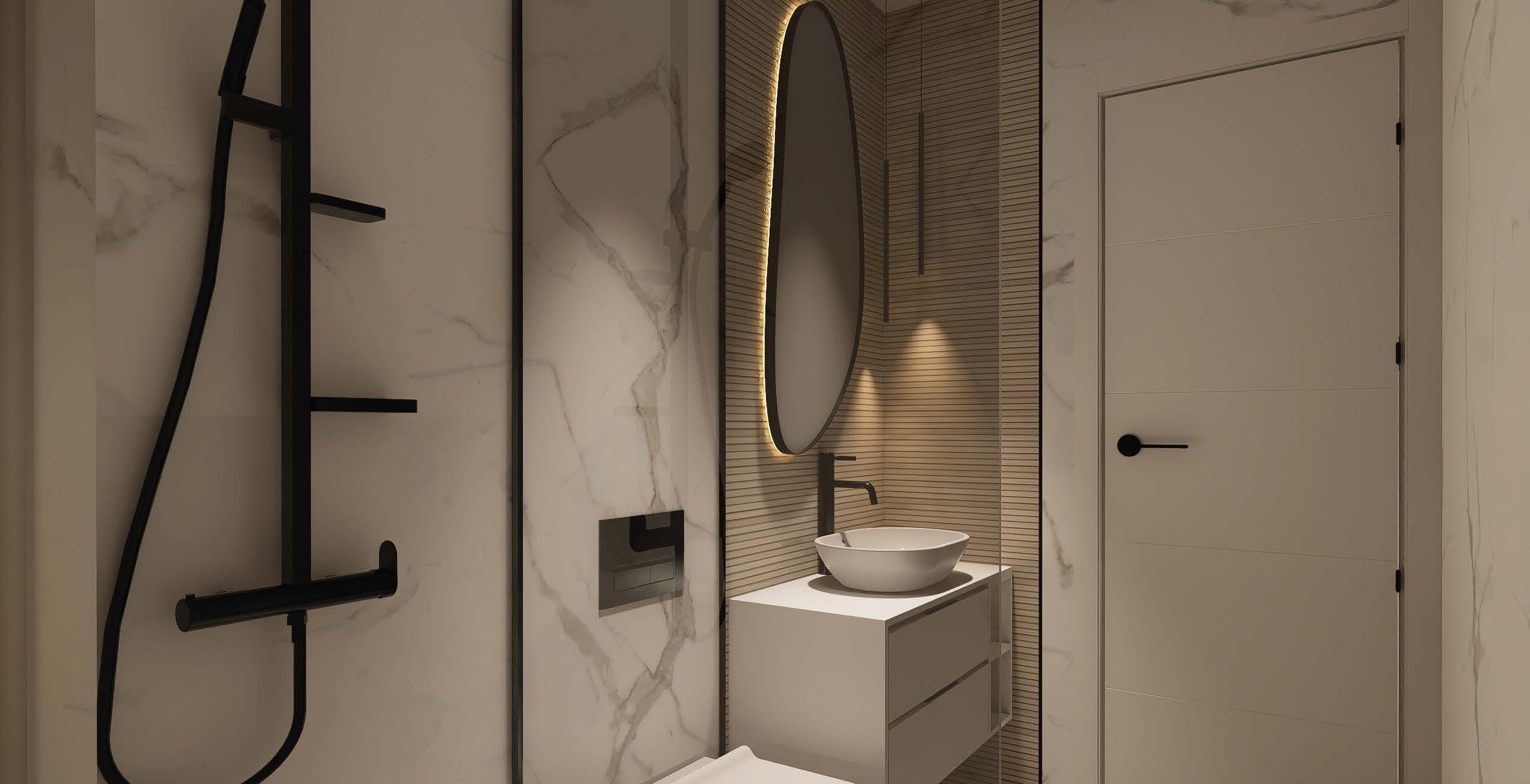 Second bathroom in 2-bedroom new-build apartment, Zona Pueblo, Pilar De La Horadada