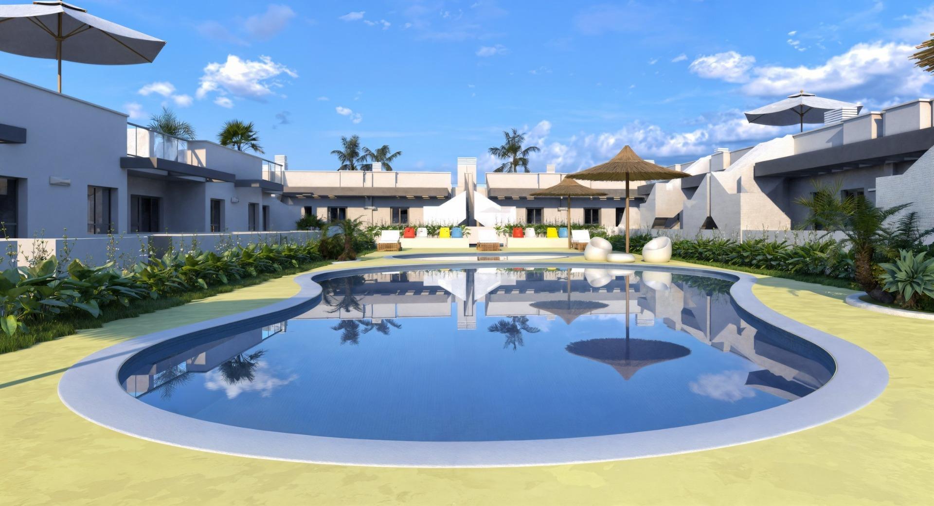 Private garden and terrace area of townhouse in Playa Sorts de Mar, El Verger