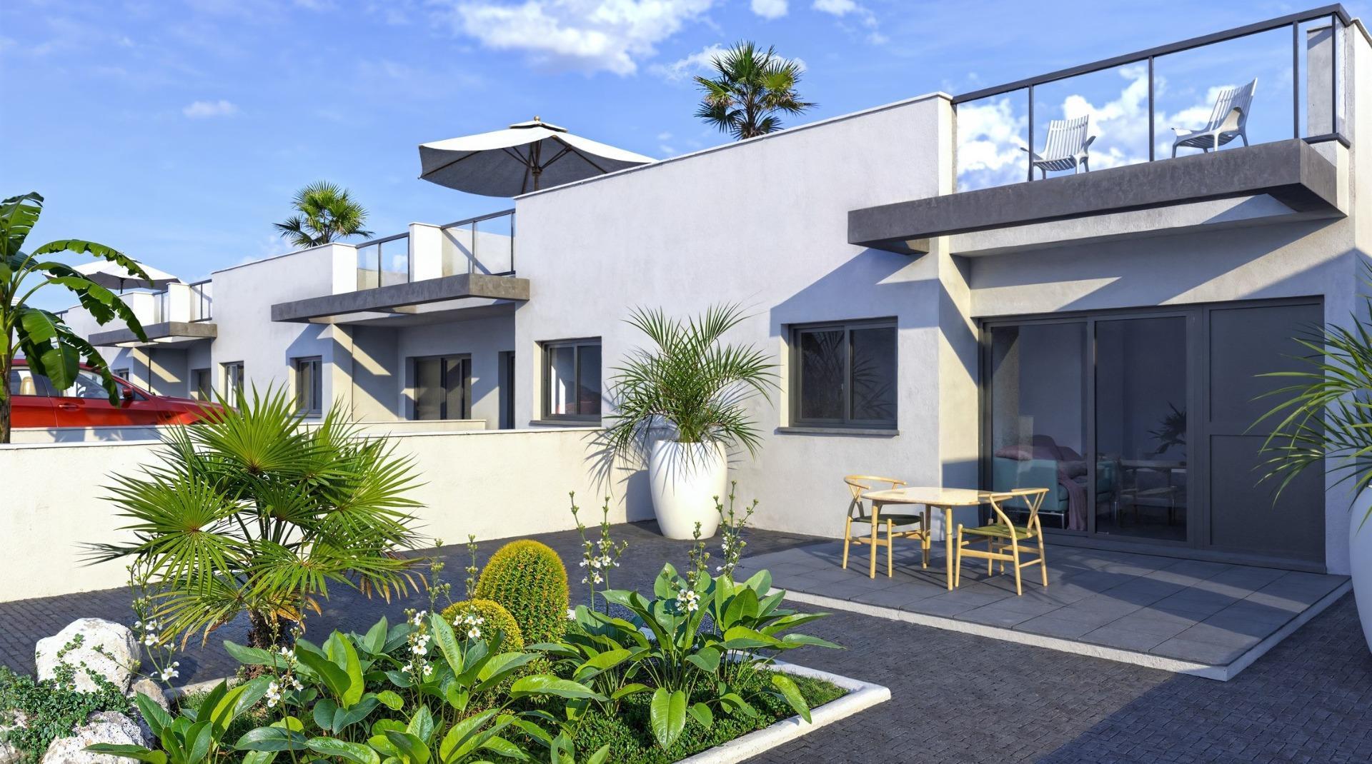 Rooftop solarium of new-build townhouse in Playa Sorts de Mar, El Verger