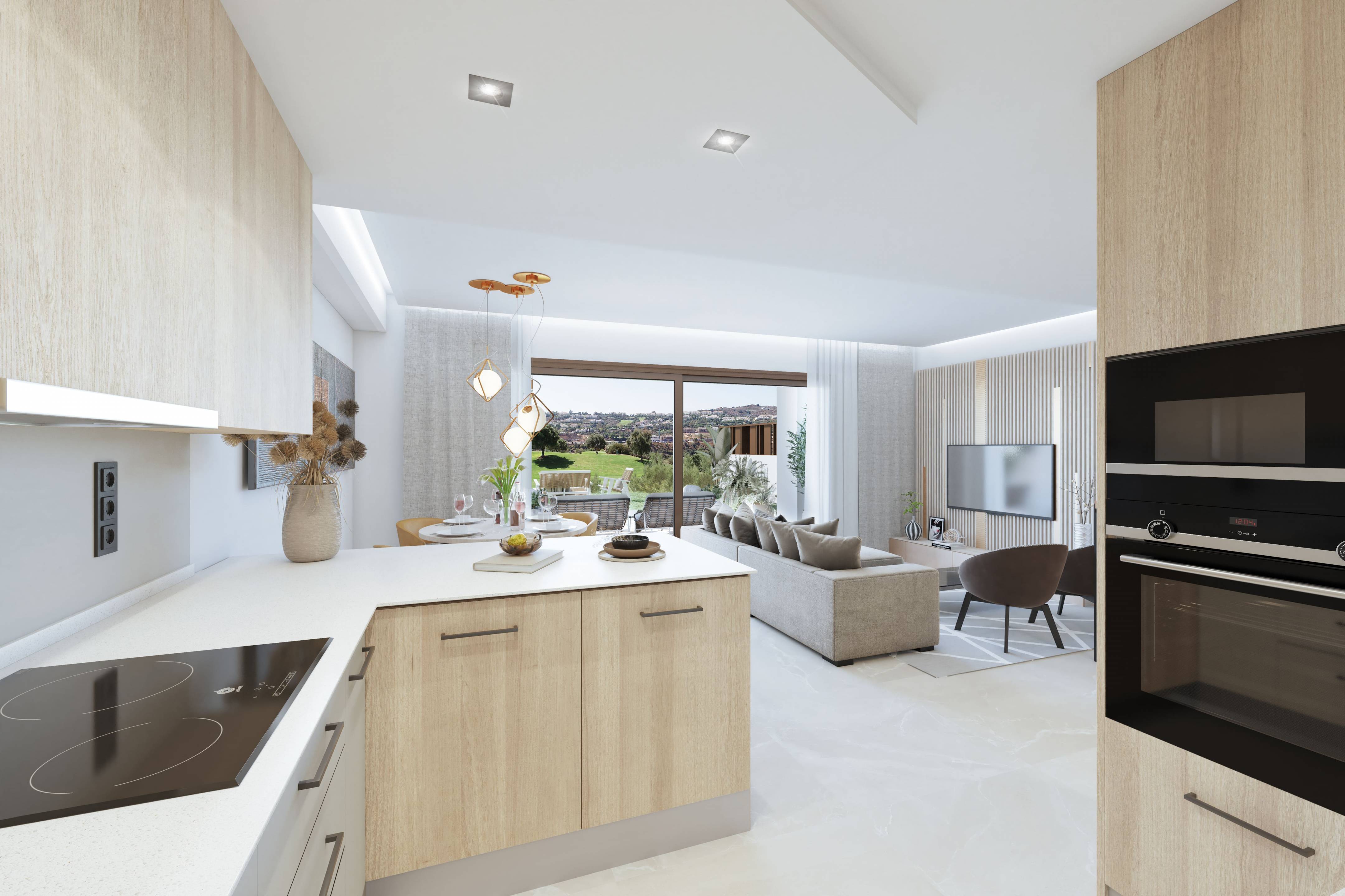 Main bedroom with built-in wardrobes in 3-bedroom townhouse, Mijas Golf