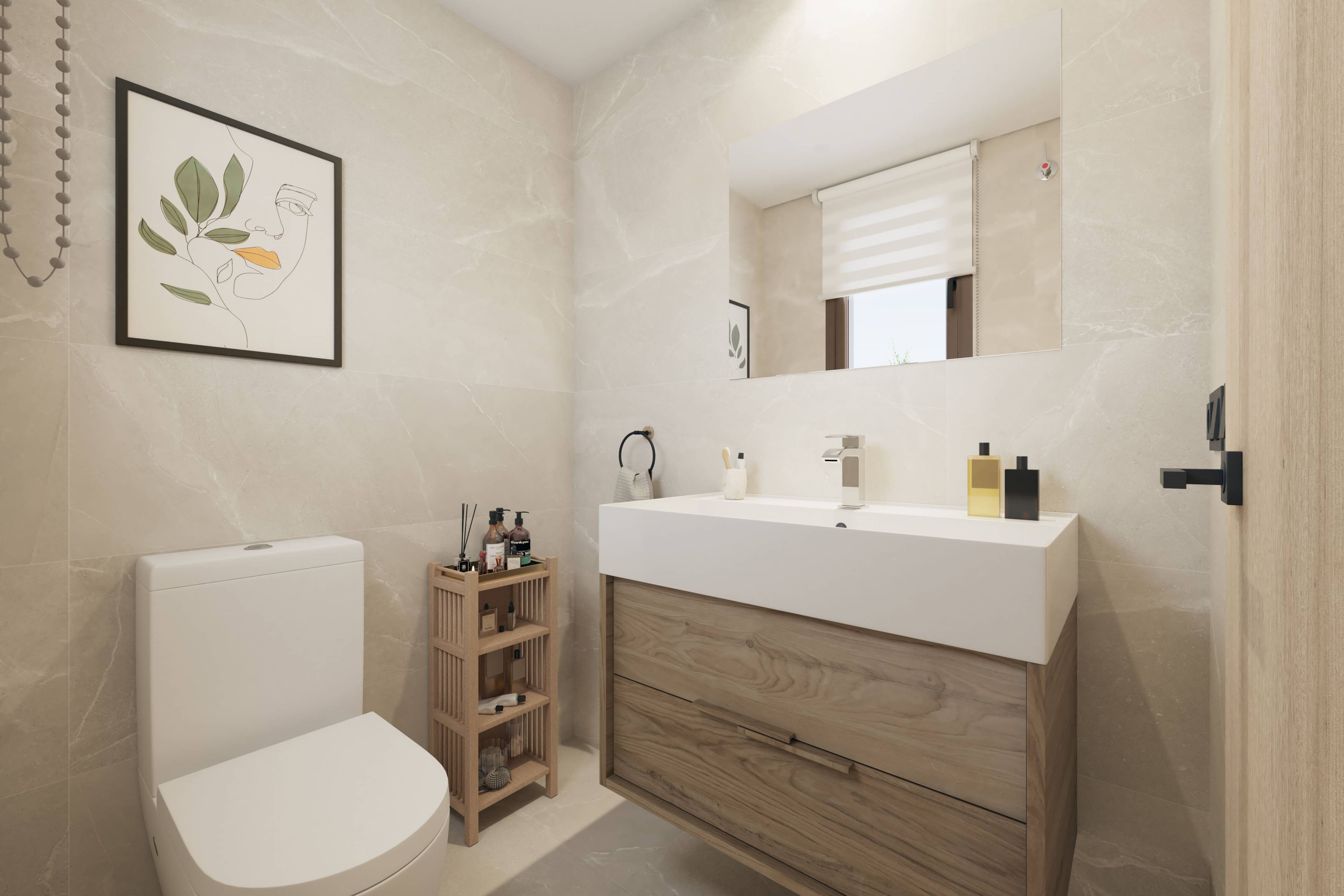 Open-plan kitchen and dining area in 3-bedroom townhouse, La Cala Golf