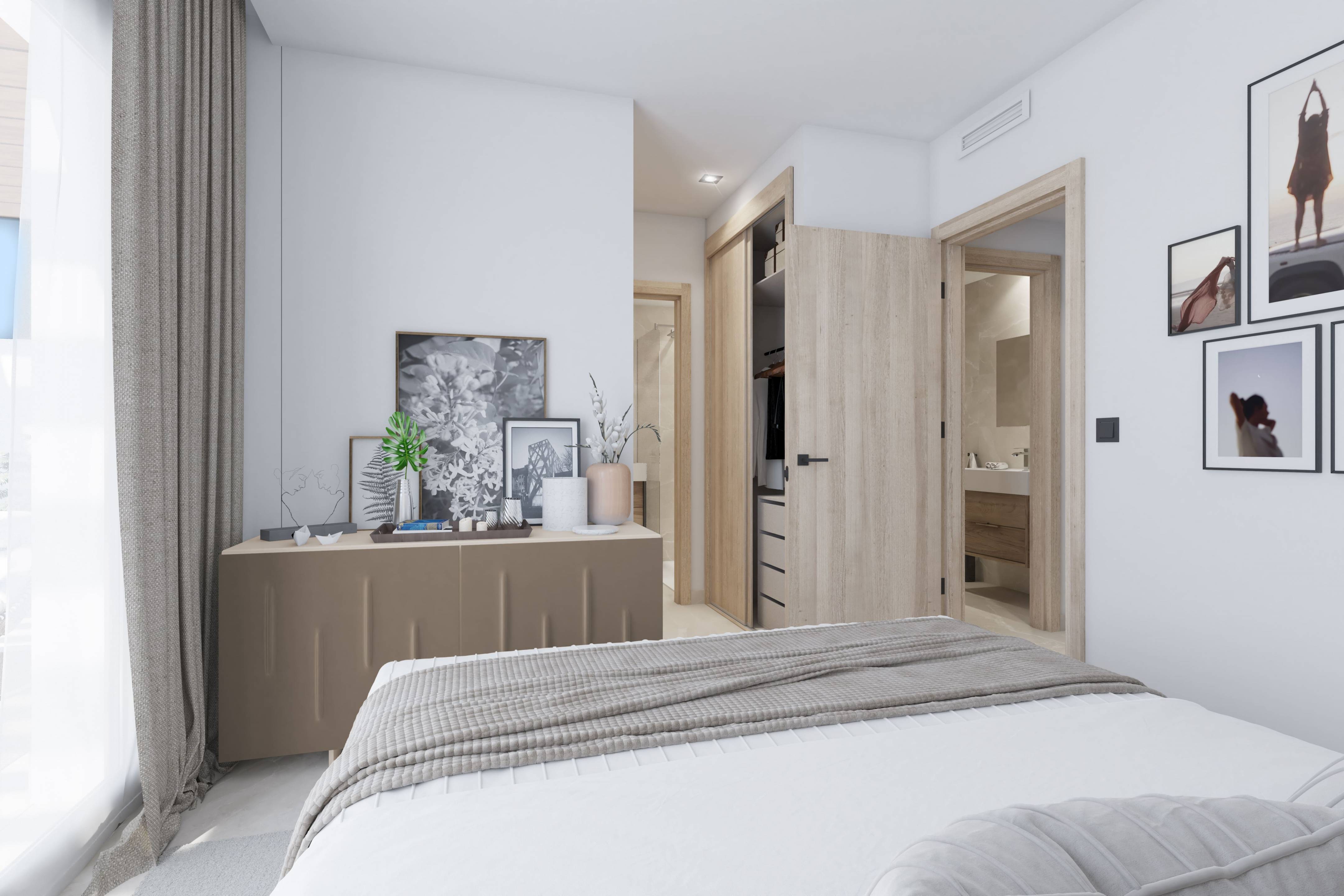 Bathroom with modern fittings in townhouse, La Cala Golf, Mijas