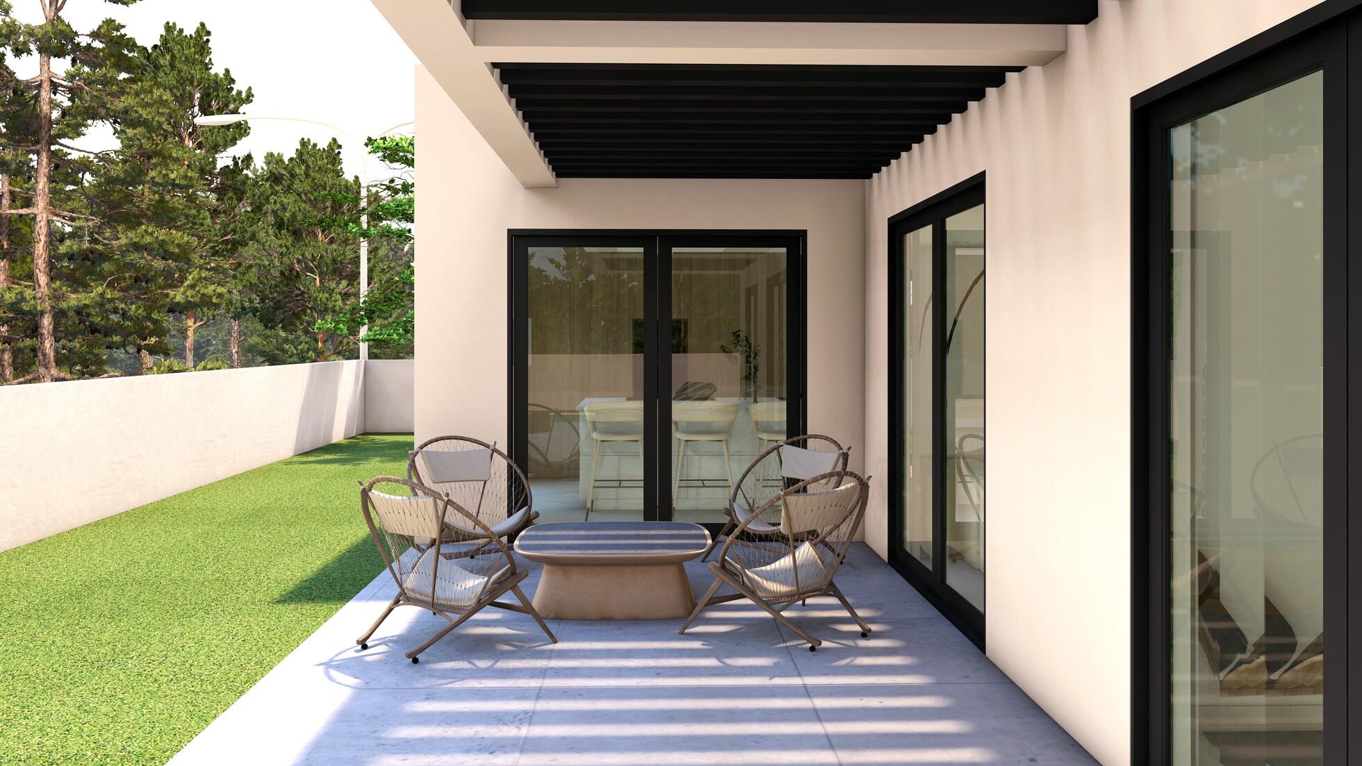 Solarium terrace on new-build villa, Camporrosso Village, Finestrat