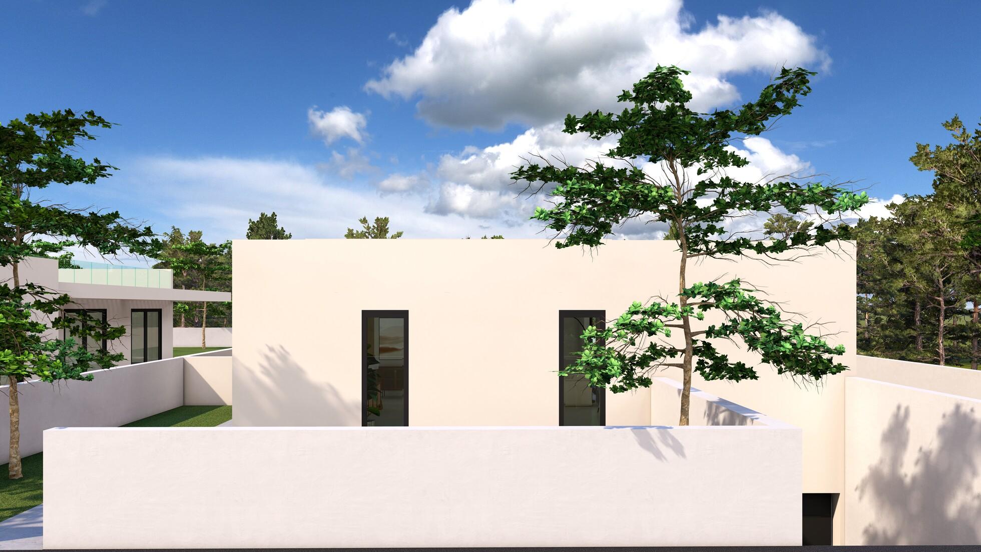 View from solarium across Finestrat hillside in new-build villa