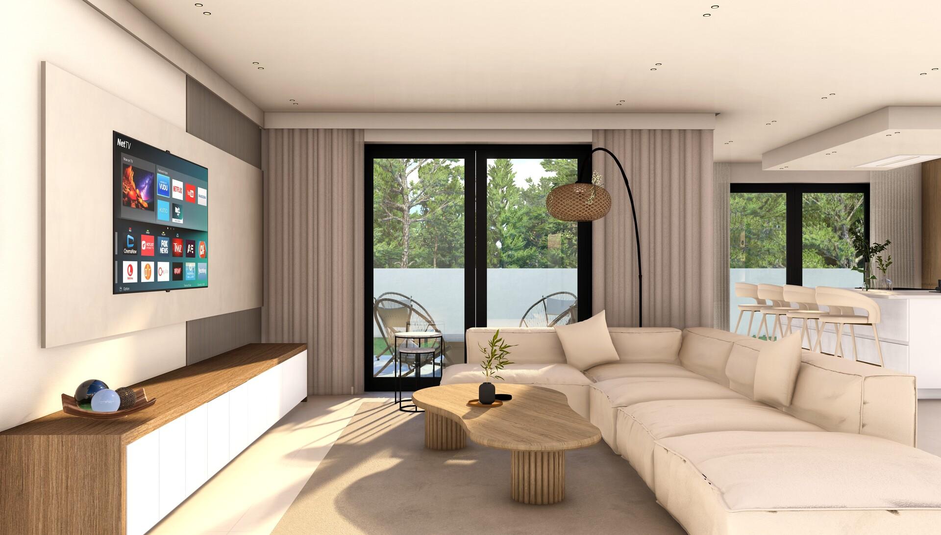 Open living space showing ceiling height, 3-bedroom villa, Finestrat
