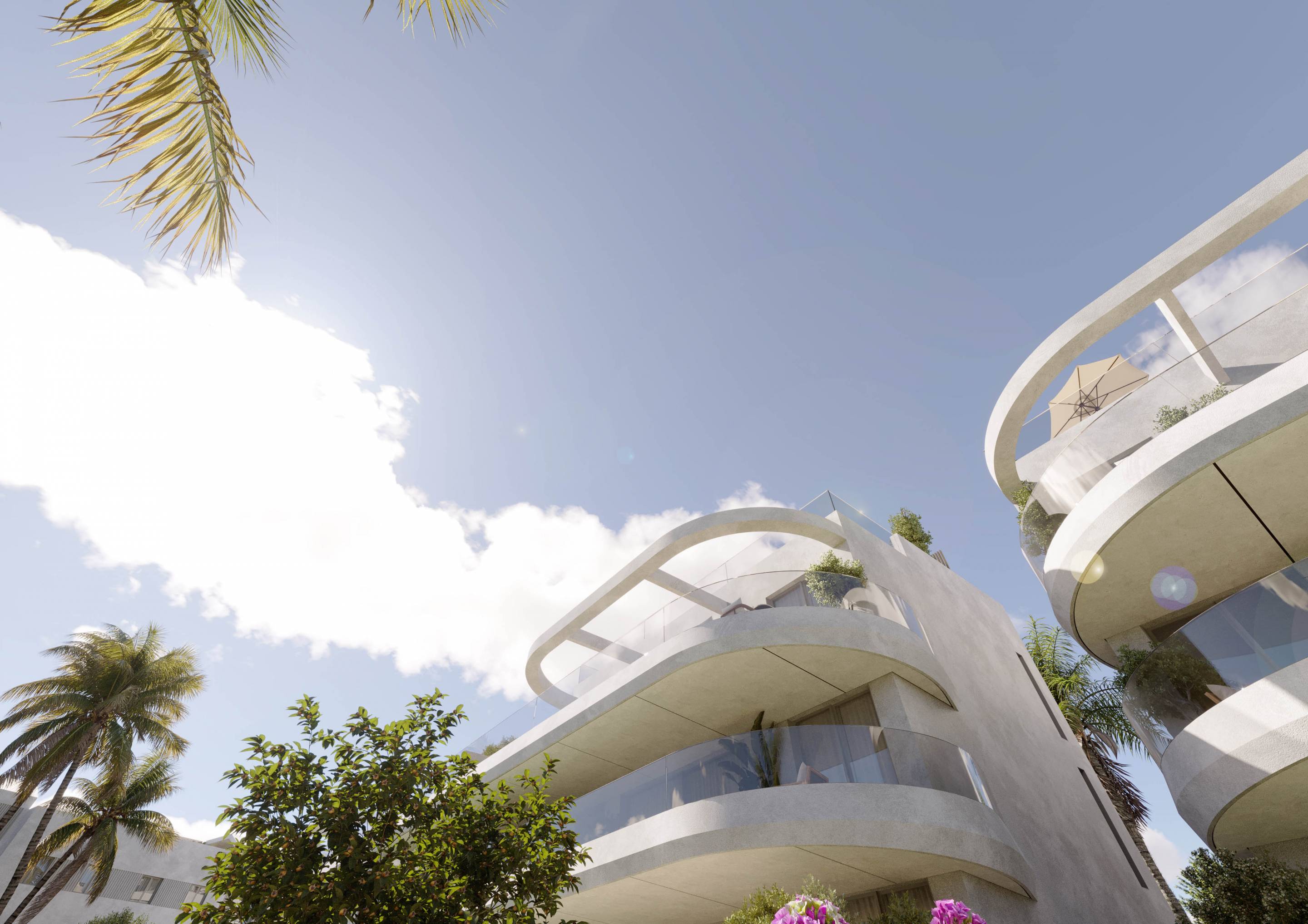 Communal outdoor pool with deck surround at daytime, Arroyo Enmedio, Estepona