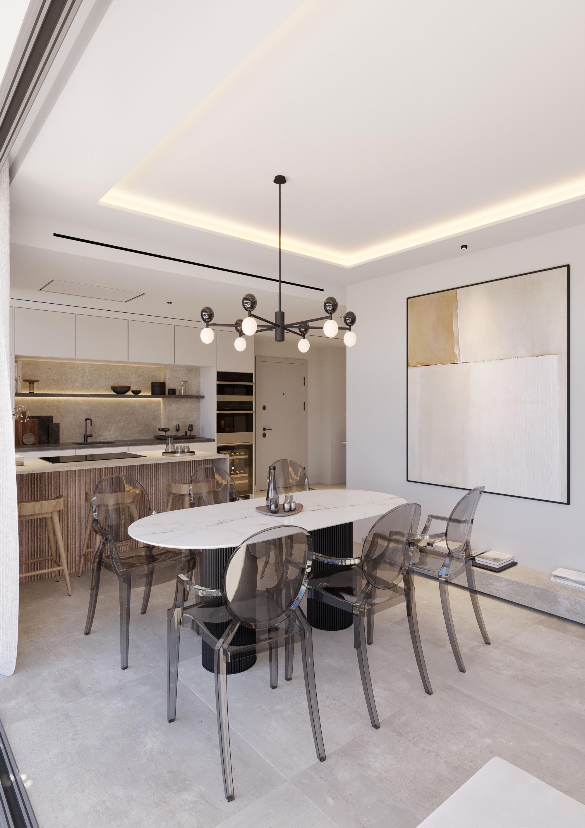 Built-in wardrobe interior in bedroom of 4-bedroom penthouse, Arroyo Enmedio