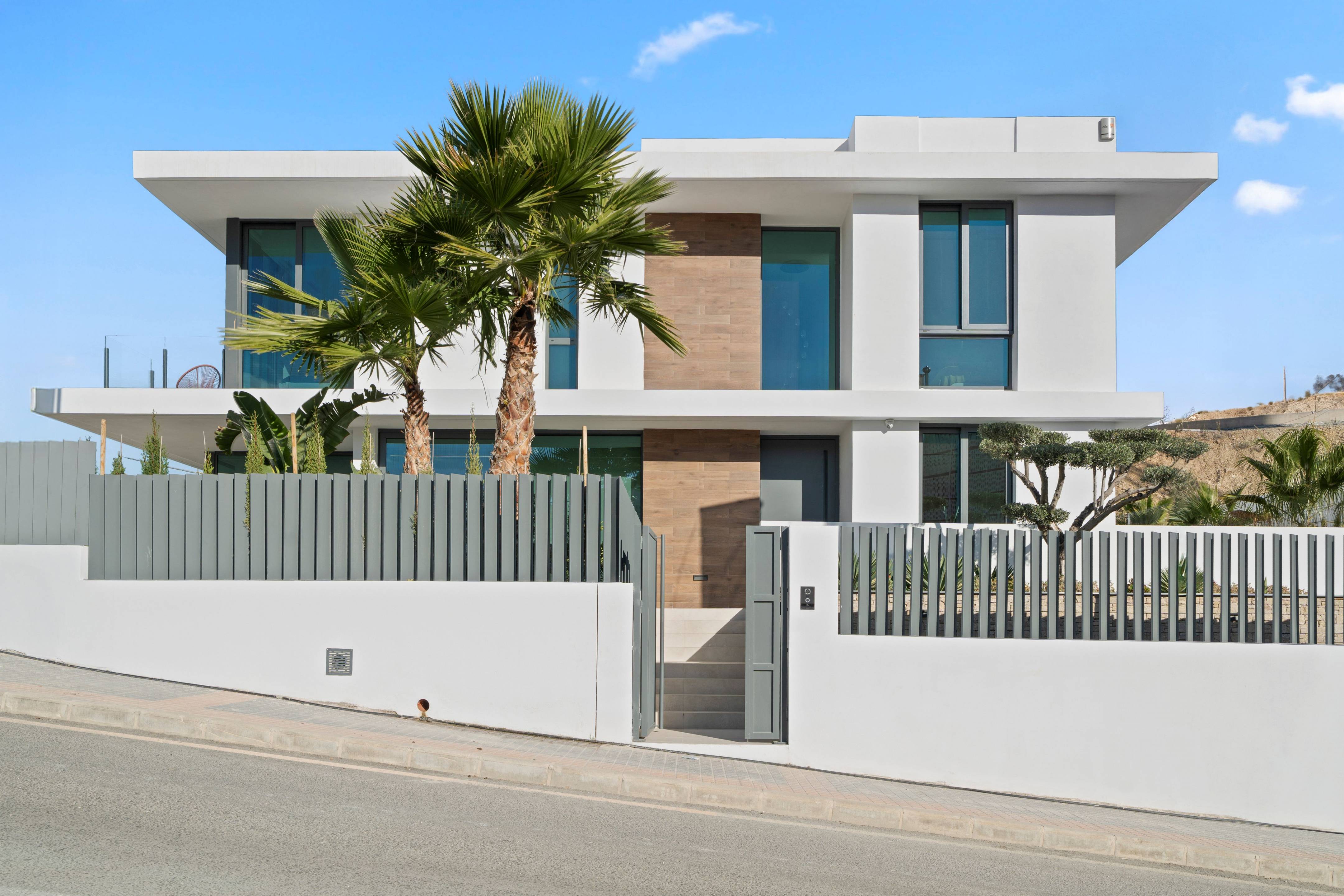 View from upper terrace of new-build villa, Rincón de Loix, Benidorm