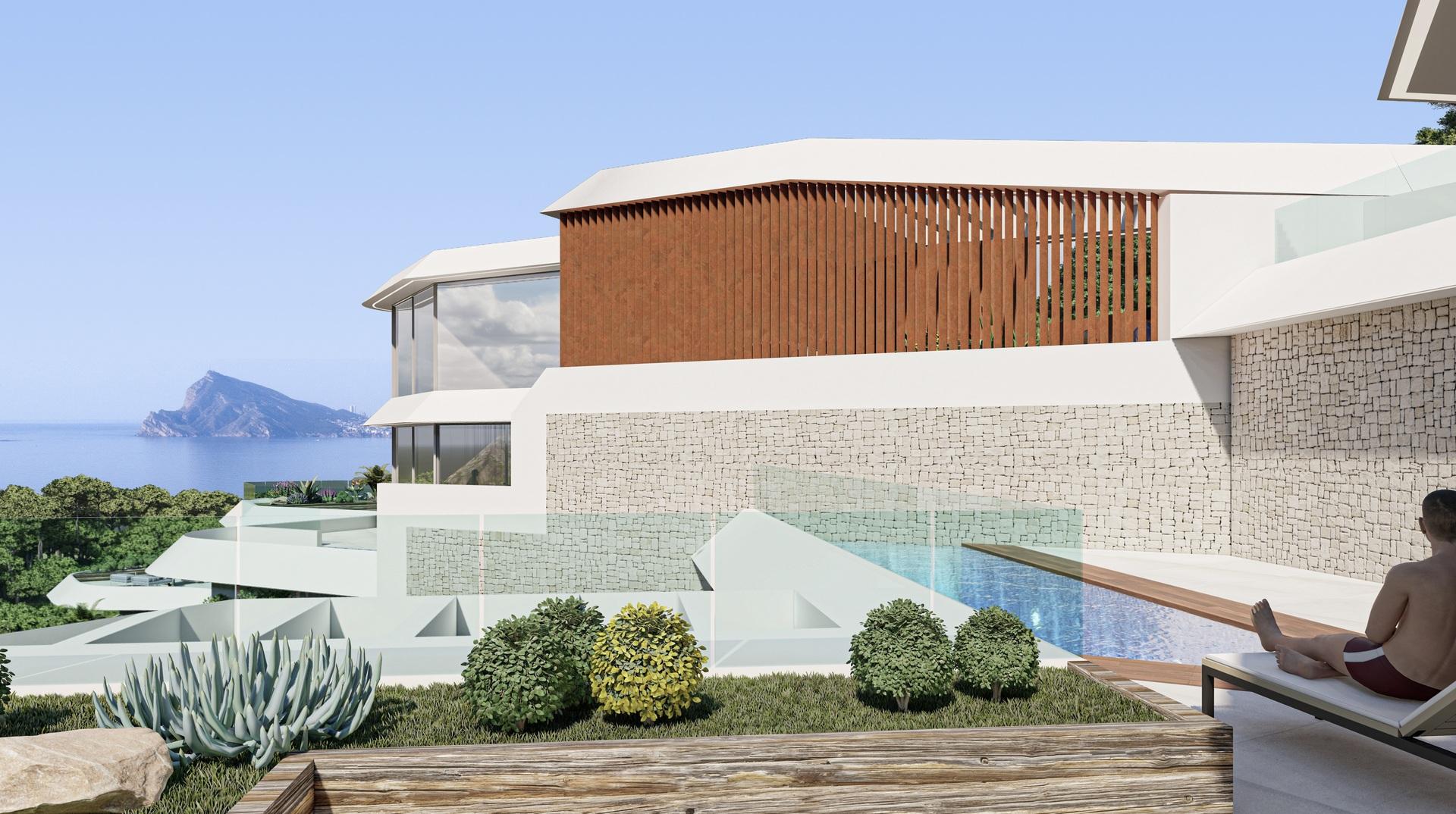 Double bedroom with natural light in 4-bedroom new-build villa, Puerto, Calpe