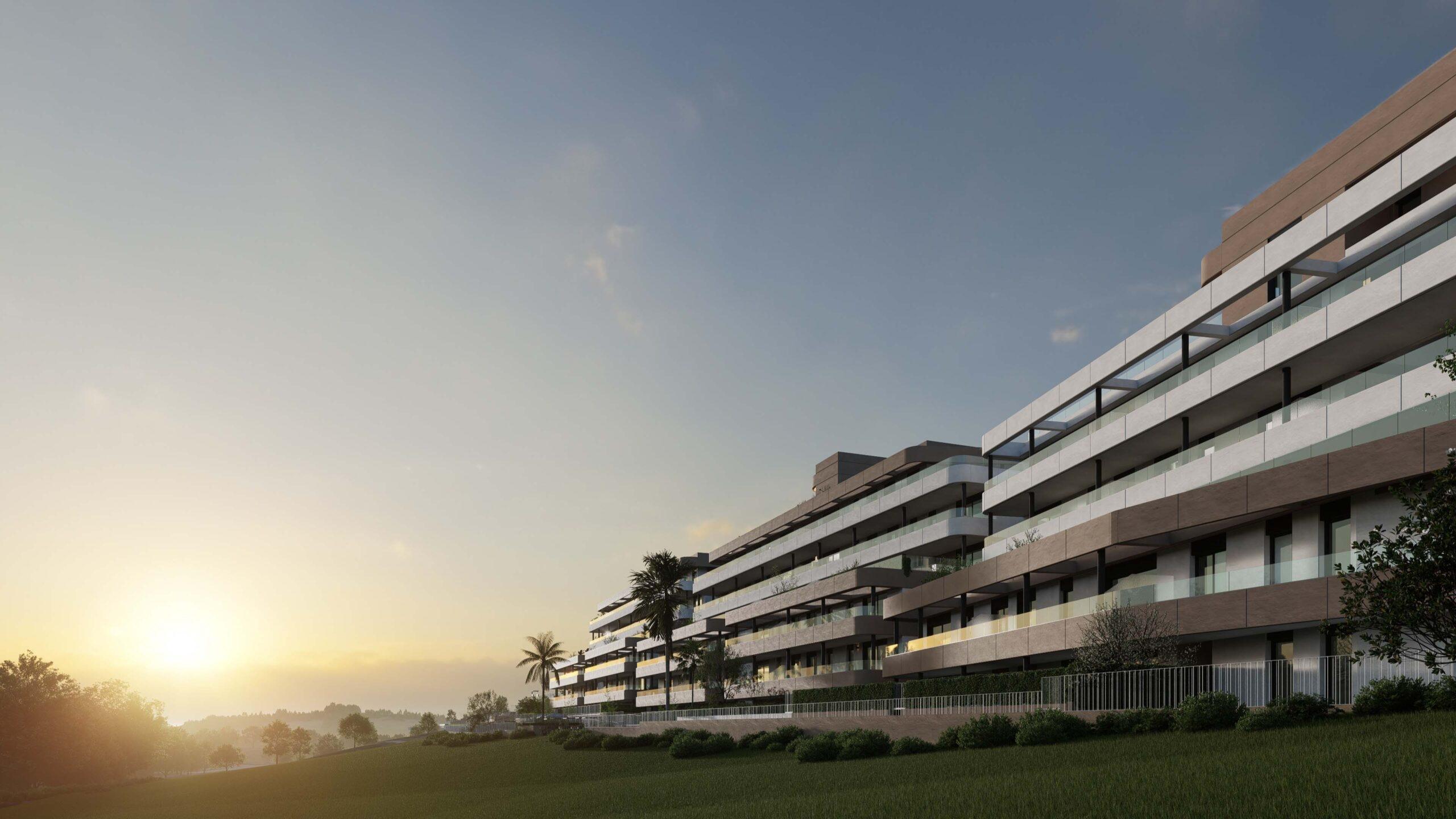 Main bedroom with built-in wardrobes in 2-bedroom apartment, Estepona Golf