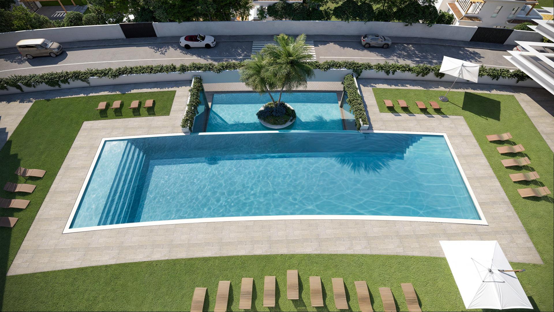 Built-in storage detail, 2-bedroom penthouse, El Castillo, Manilva
