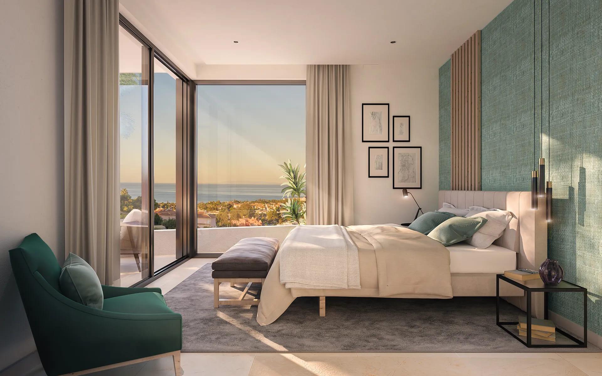 En-suite bathroom in ground-floor new-build apartment, Cabopino, Marbella