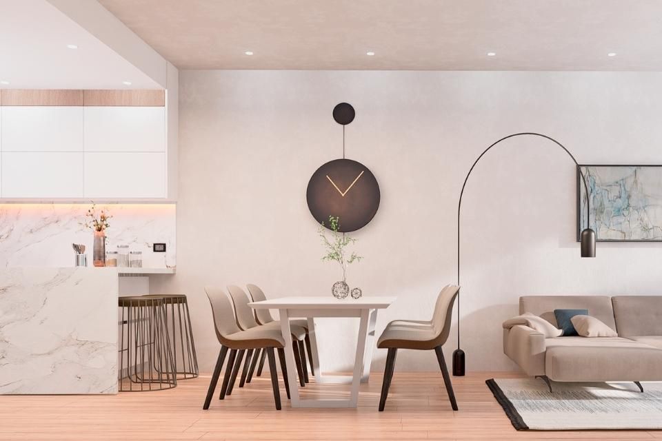 Floor plan of 2-bedroom ground-floor bungalow, Los Balcones, Torrevieja
