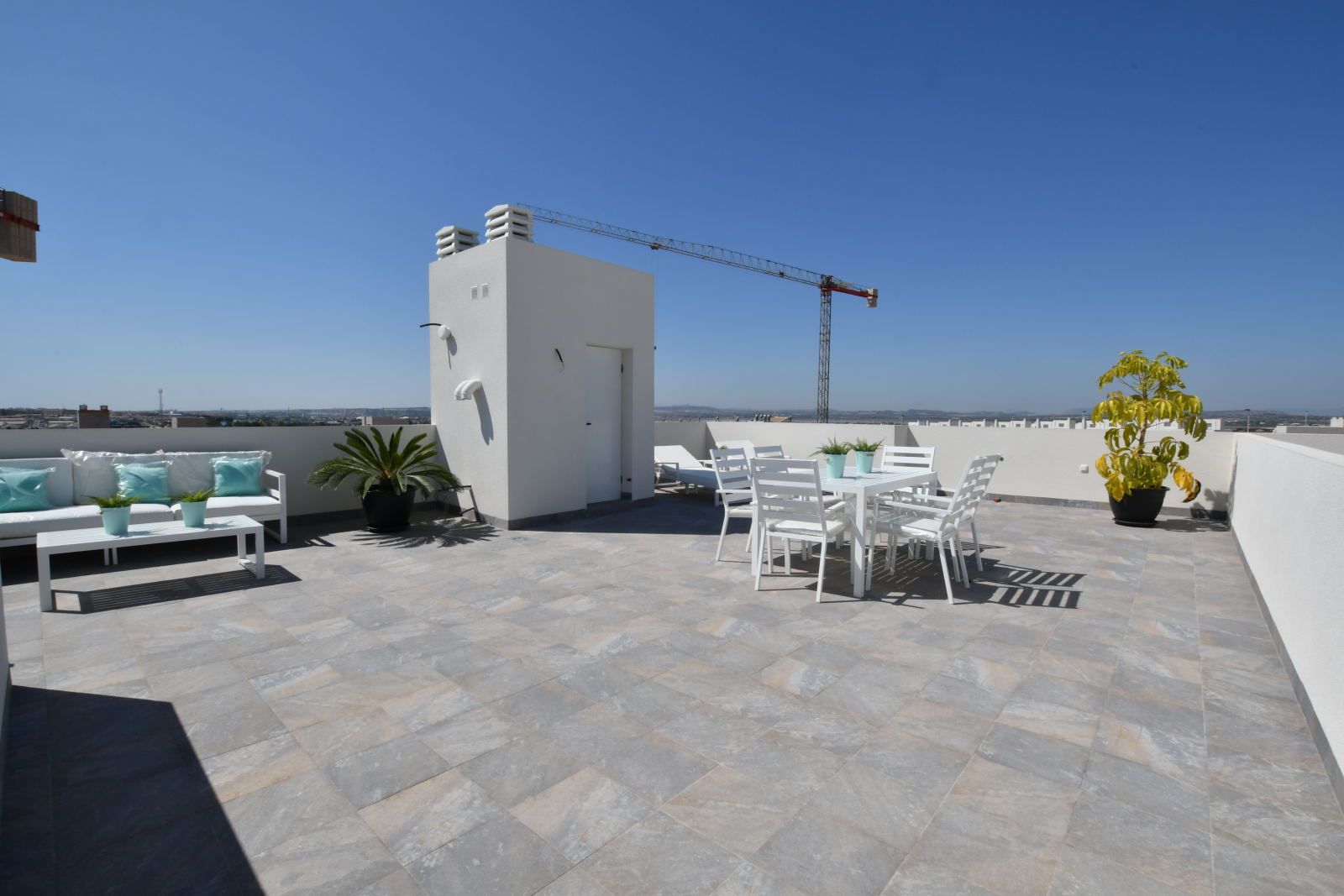Terrace of upper bungalow unit within residential complex, Bellavista, San Miguel De Salinas
