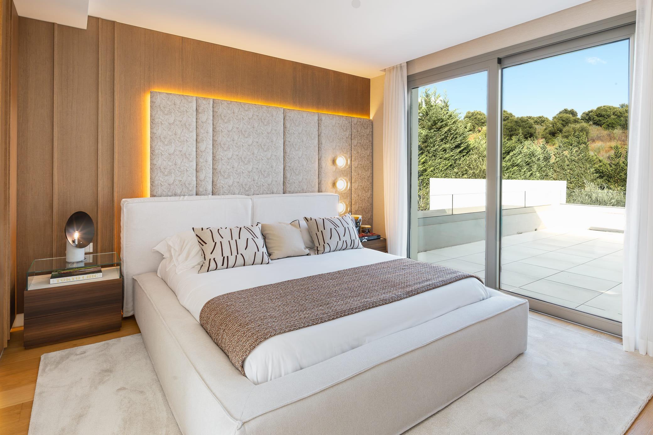 Exterior facade and entrance of new-build villa, Bel-Air, Estepona