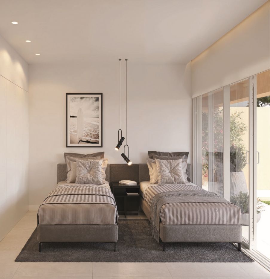 Outdoor terrace paving detail, bungalow in Los Balcones, Torrevieja