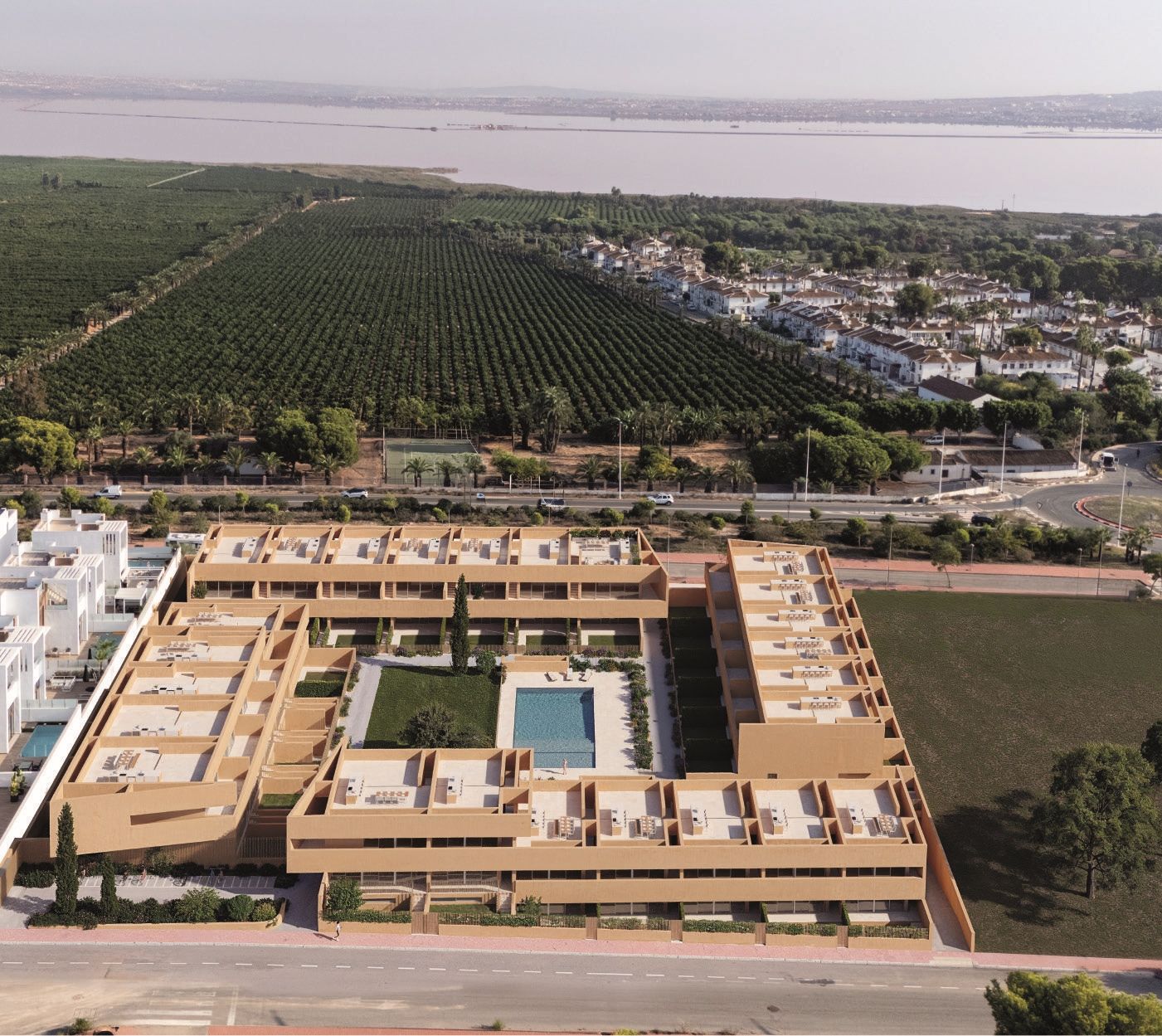 Development exterior at ground level, Los Balcones, Torrevieja