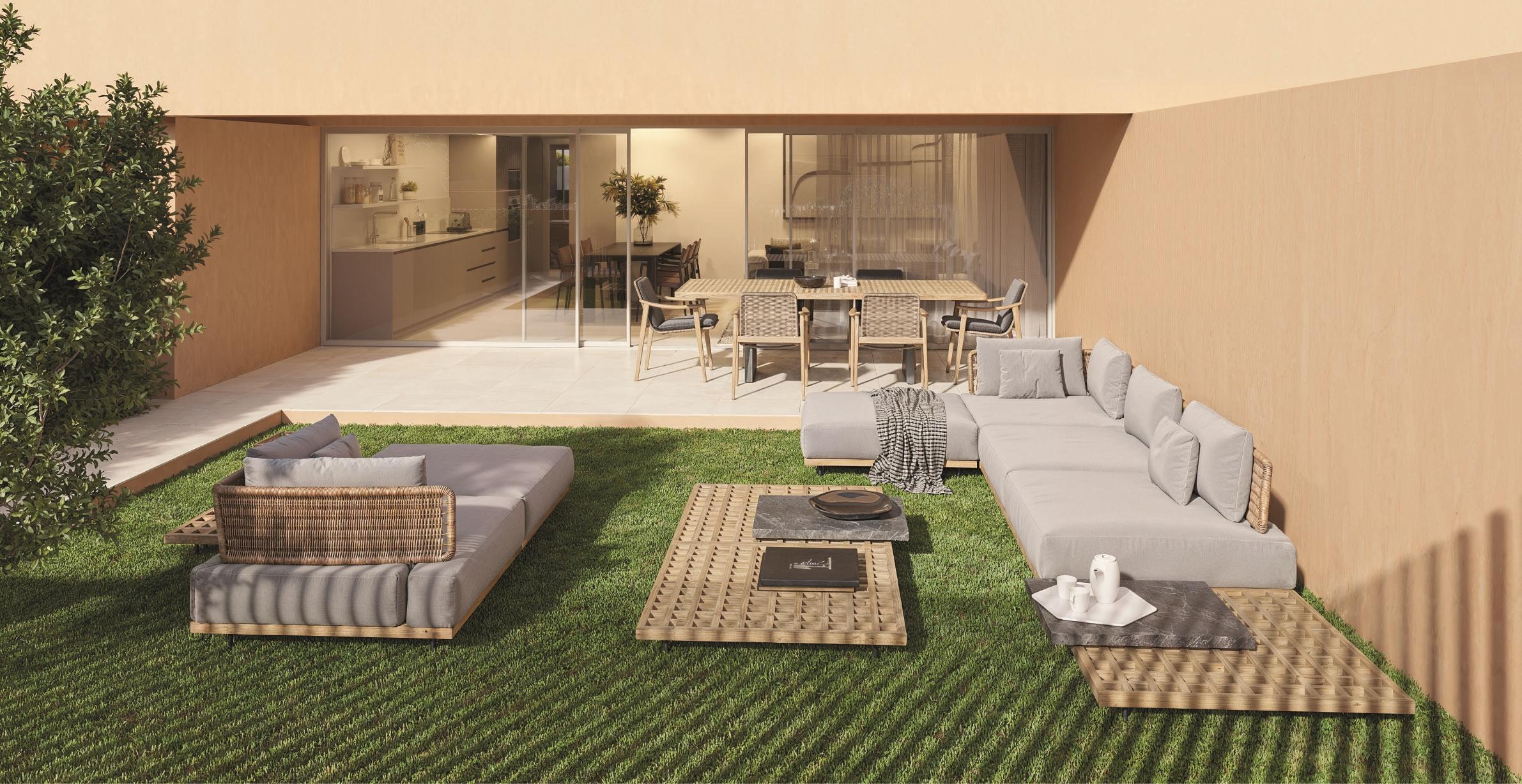 Private garden area of new-build bungalow, Los Balcones, Torrevieja