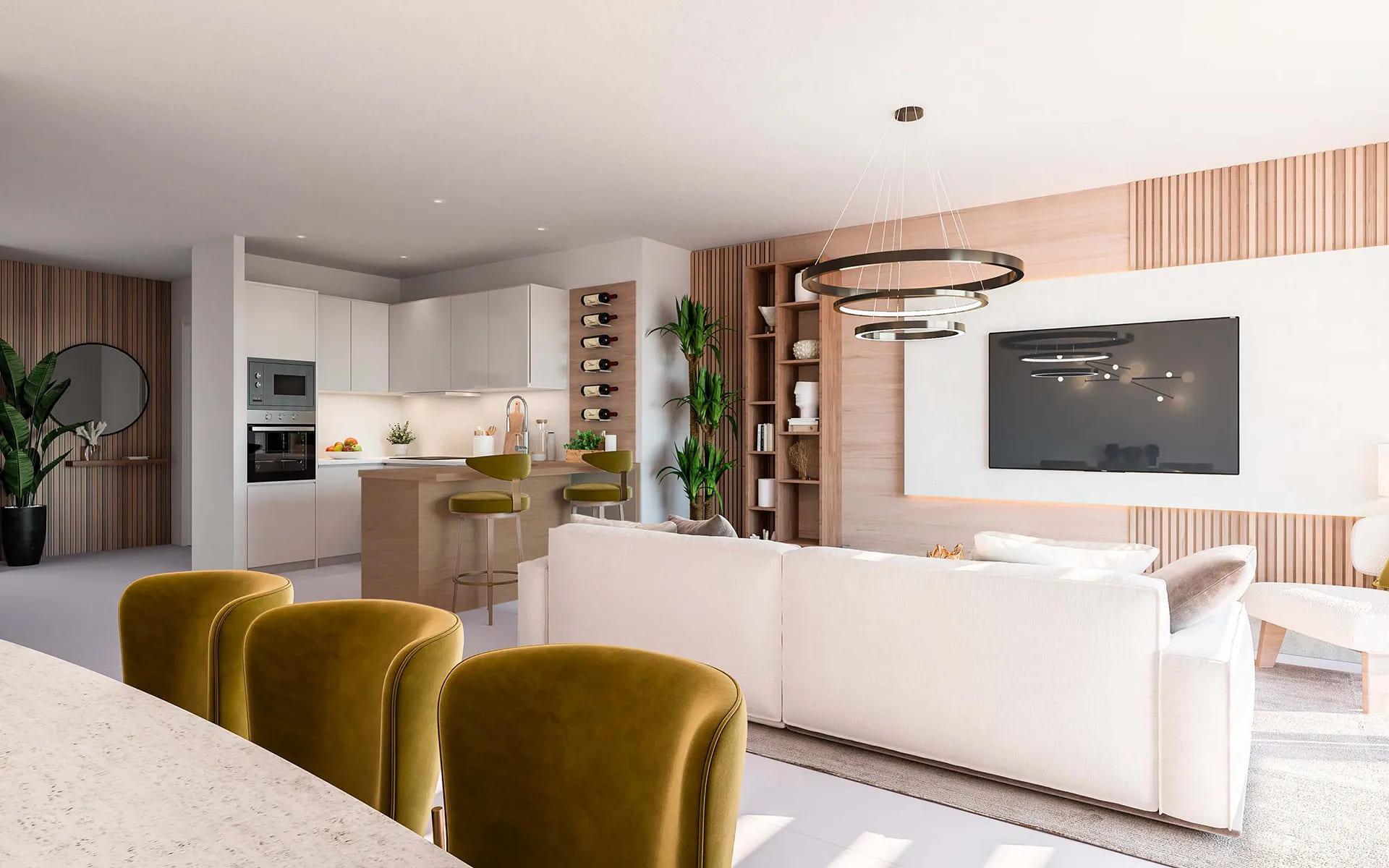 Fully equipped kitchen with integrated appliances in new-build townhouse, Montealto, Benalmádena
