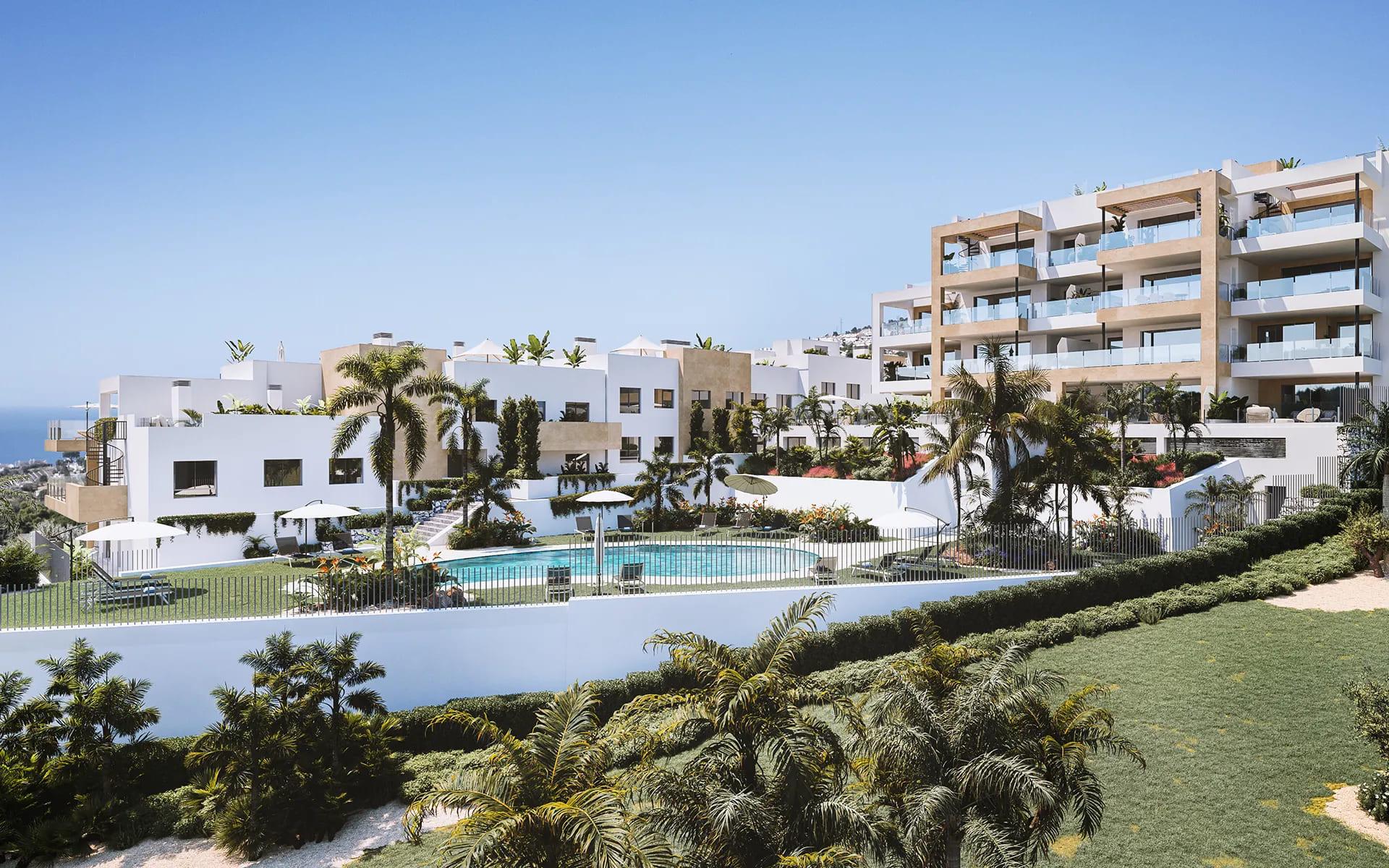 Rooftop solarium with open sky views in 3-bedroom townhouse, Montealto, Benalmádena