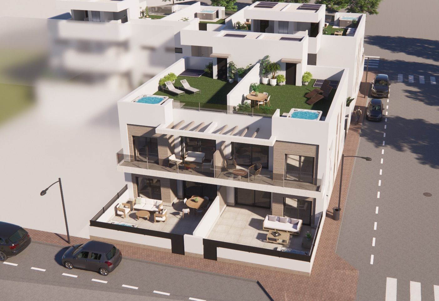 Terrace with outdoor seating area in new-build bungalow, Ciudad Quesada