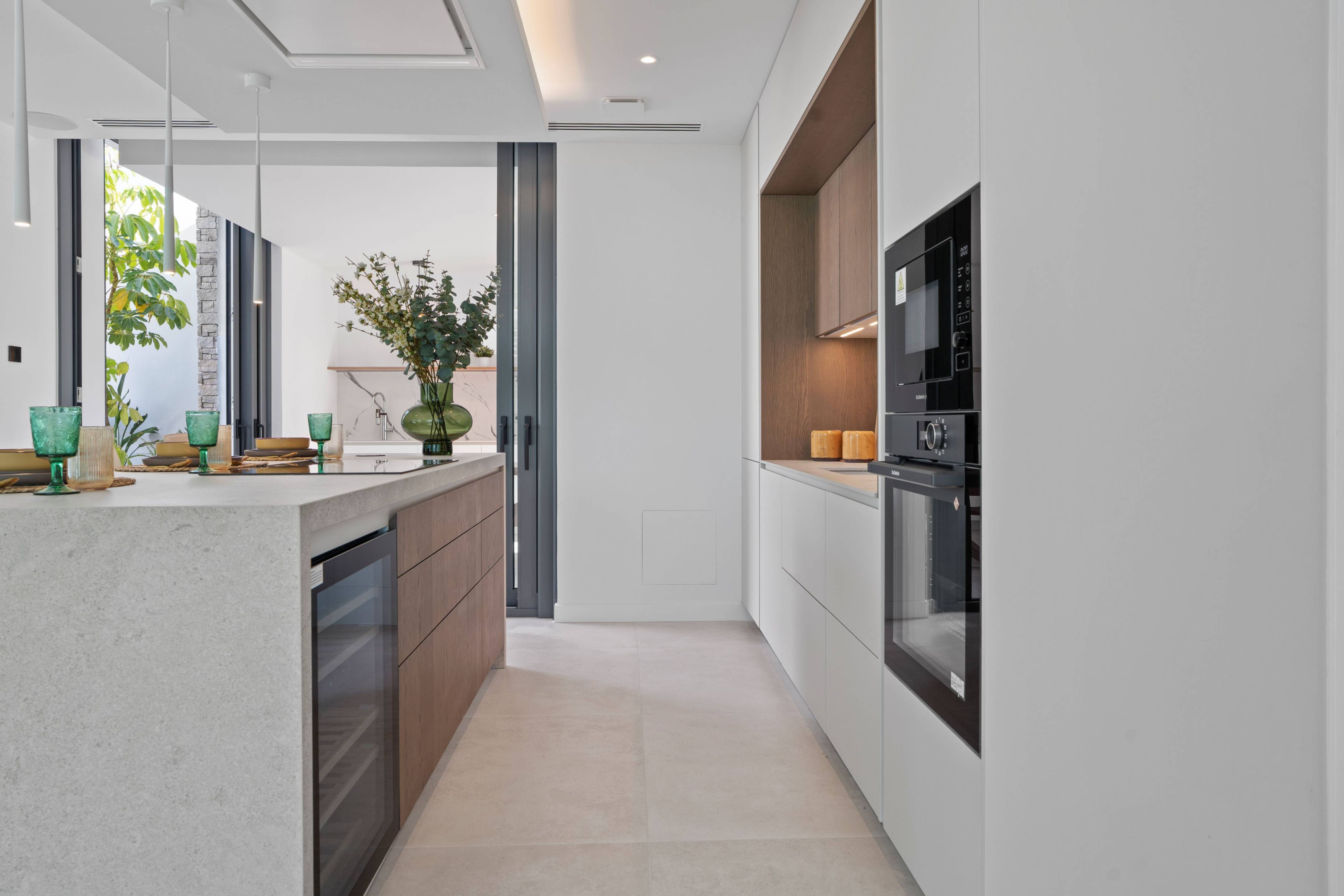 Kitchen cabinetry and integrated appliance fronts, new-build villa, Rincón de Loix, Benidorm
