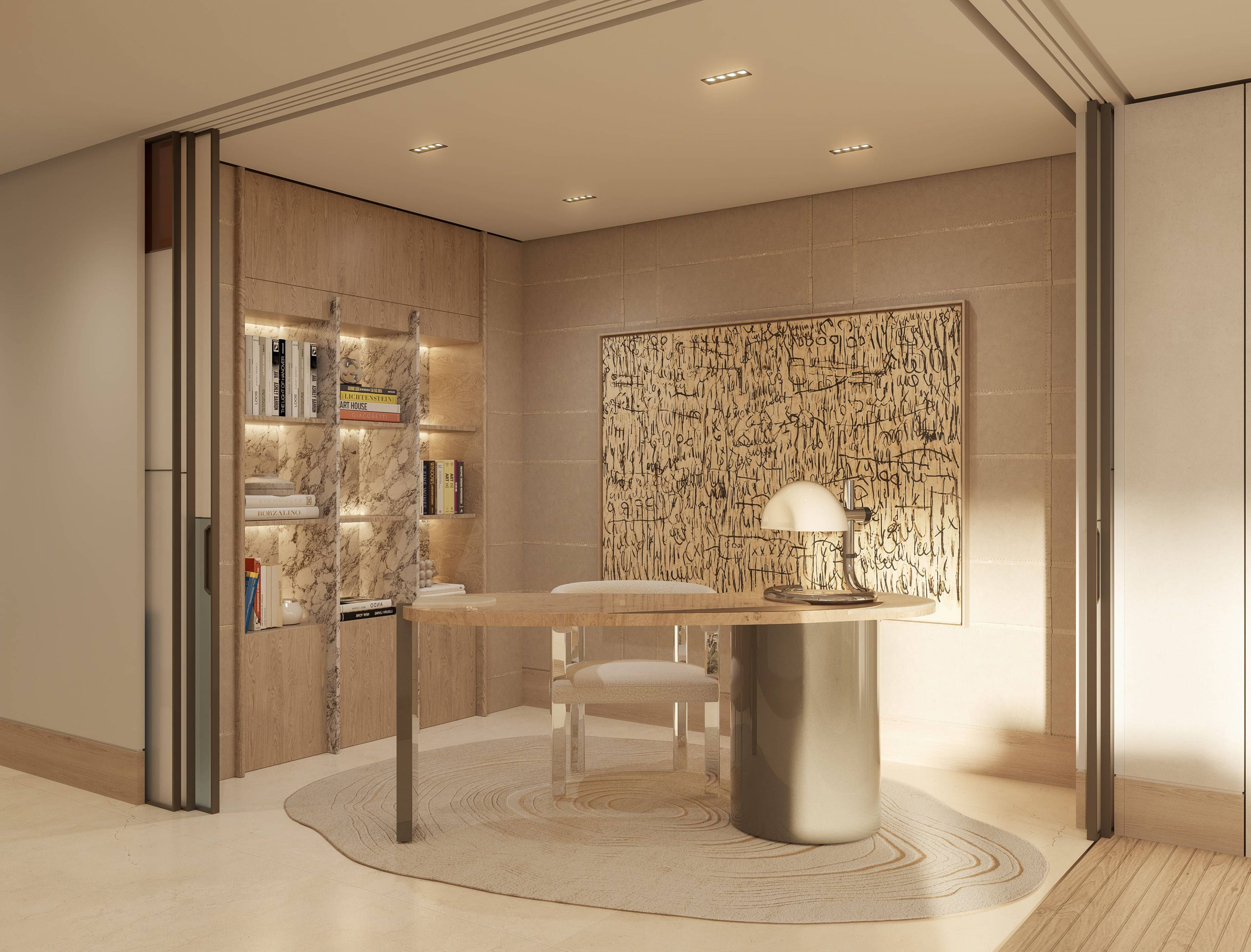 Bathroom with walk-in shower in new-build apartment, Seghers